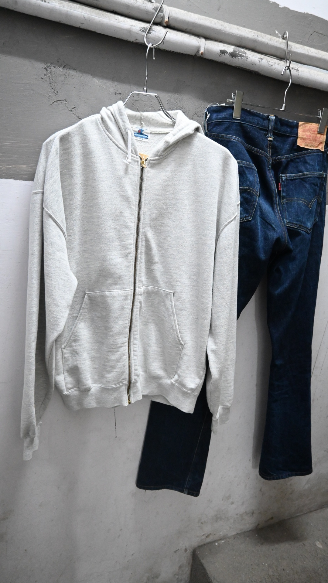 90s Champion Full Zip Sweat Parka (Made in Japan)