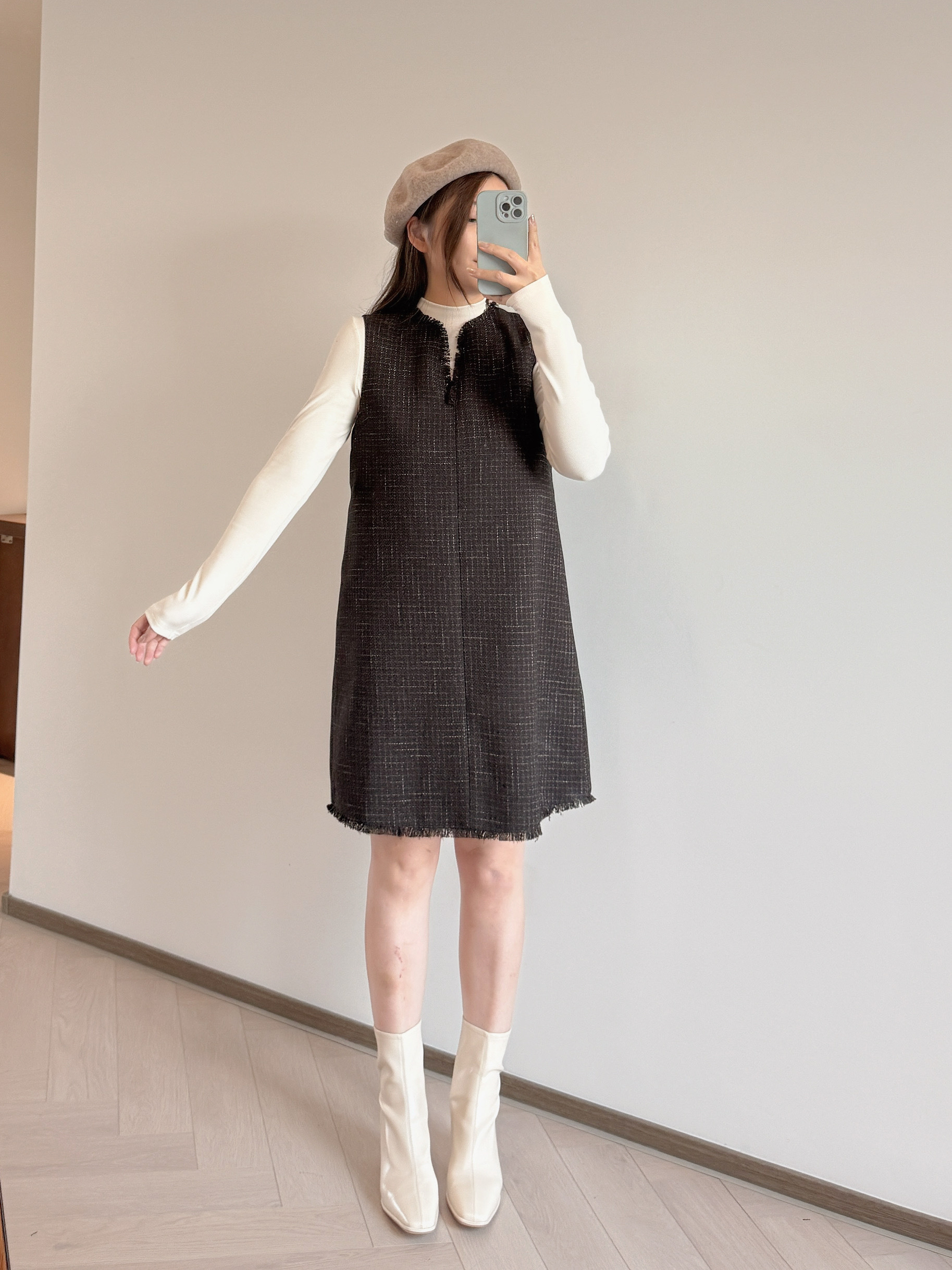 現貨 7136 Tweed背心裙