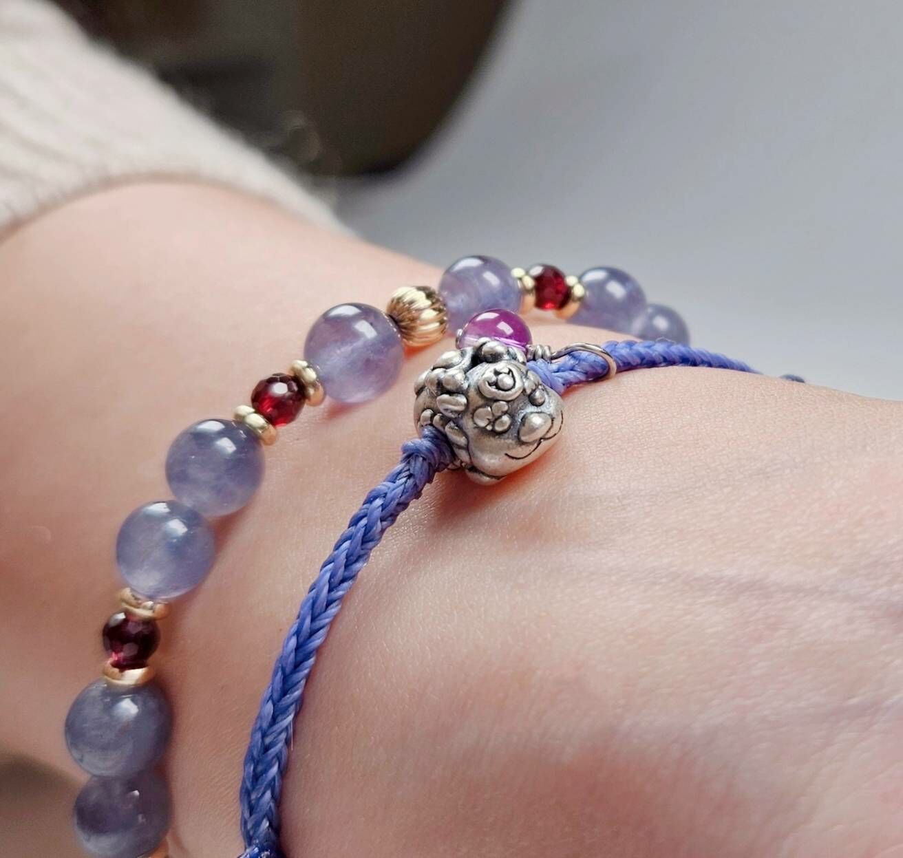 貔貅"元寶"款蠟線手鍊