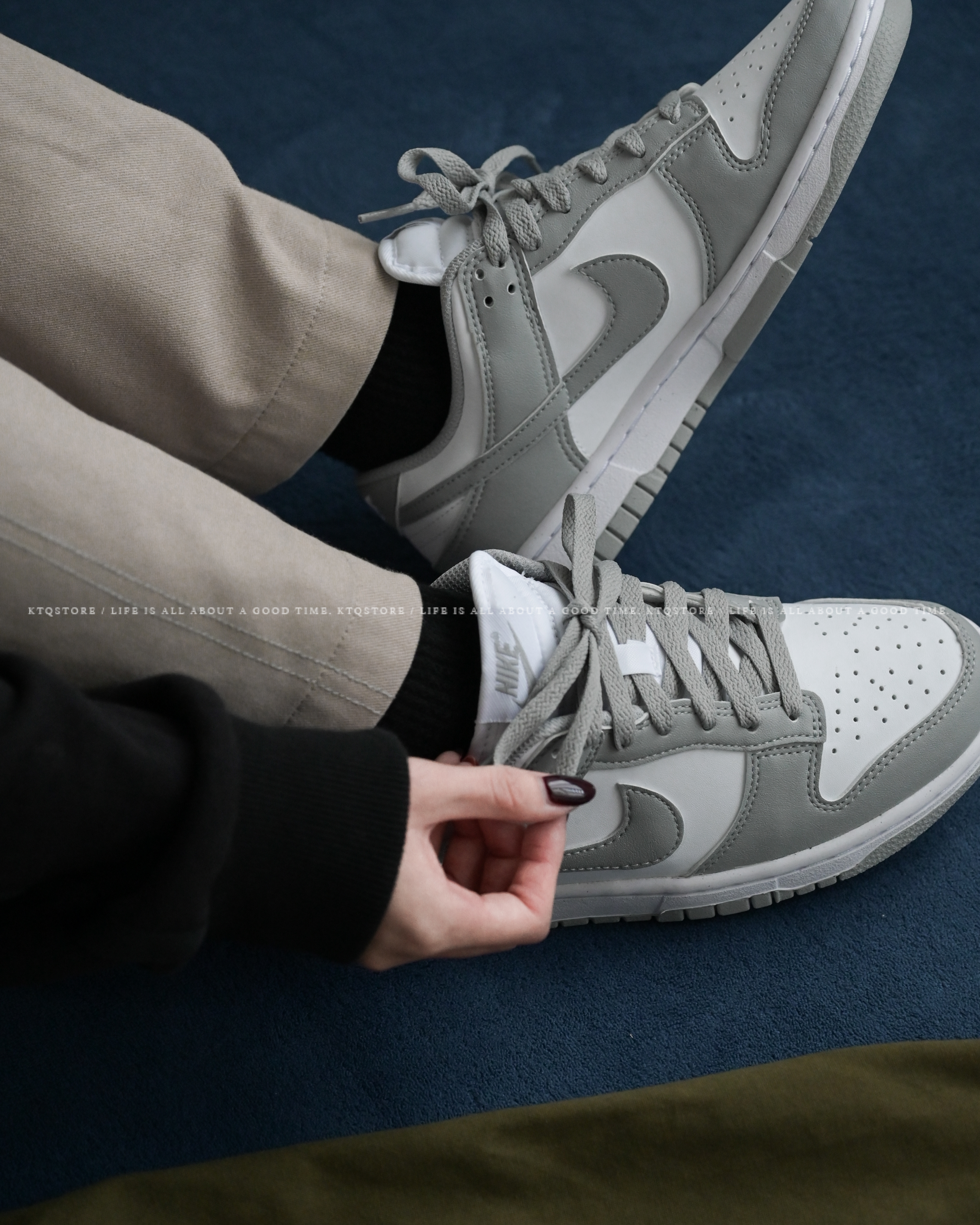KTQ STORE ‧Nike Dunk Low Light Smoke Grey 質感 灰白 女鞋 DD1873-113