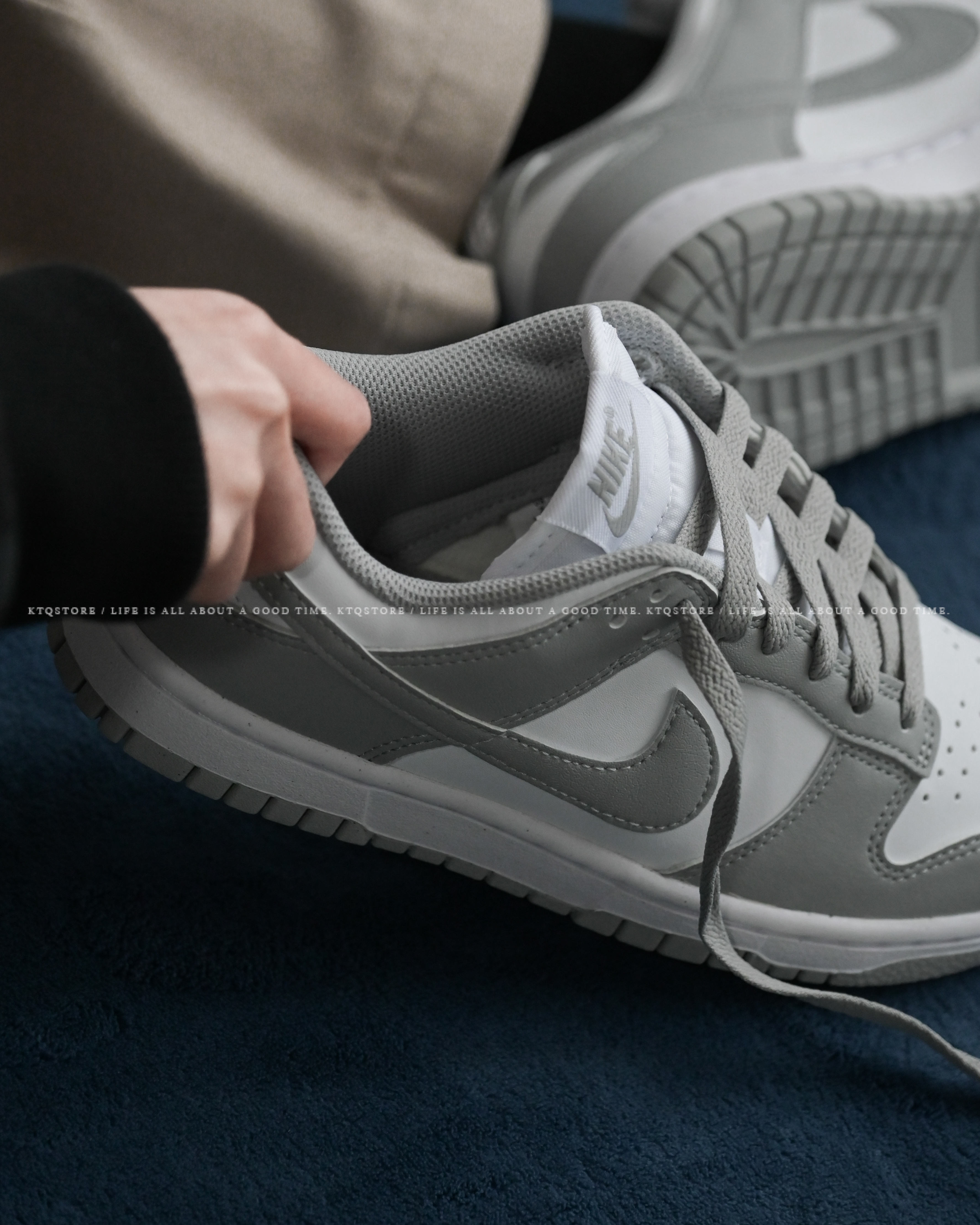 KTQ STORE ‧Nike Dunk Low Light Smoke Grey 質感 灰白 女鞋 DD1873-113