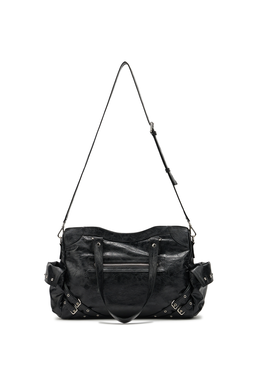 【DEINET】 STUD POCKET BIG BAG ☆大人気☆ STUD POCKET BIG BAG IN BLACK