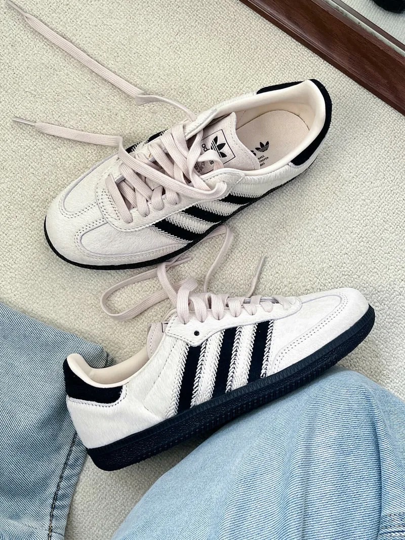 Adidas Samba OG 奶油米黑 馬毛