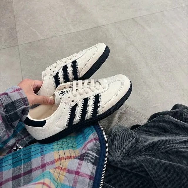 Adidas Samba OG 奶油米黑 馬毛
