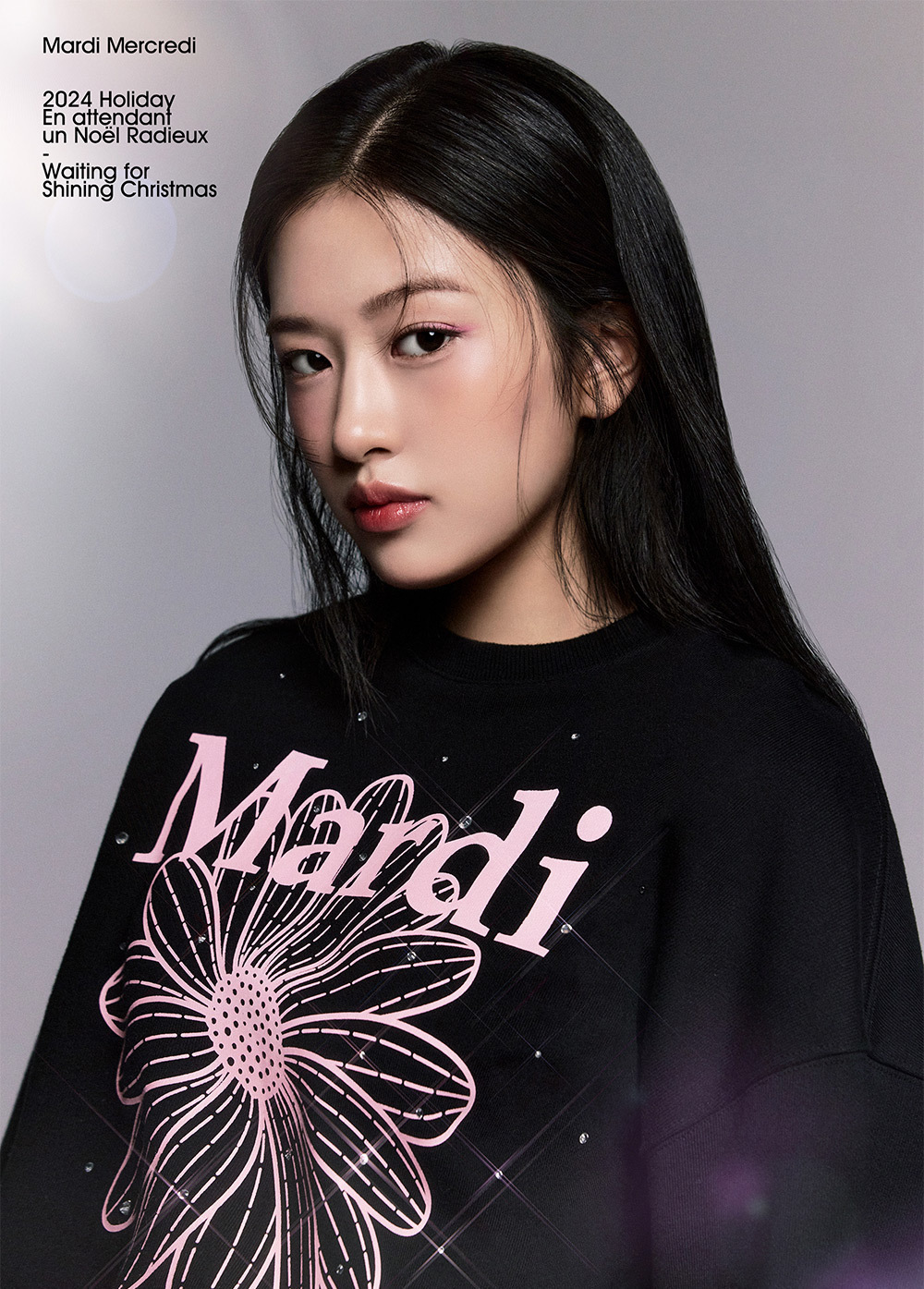 MARDI MERCREDI FLOWERMARDI SWEATSHIRT STONE EMBELLISHED 閃石款