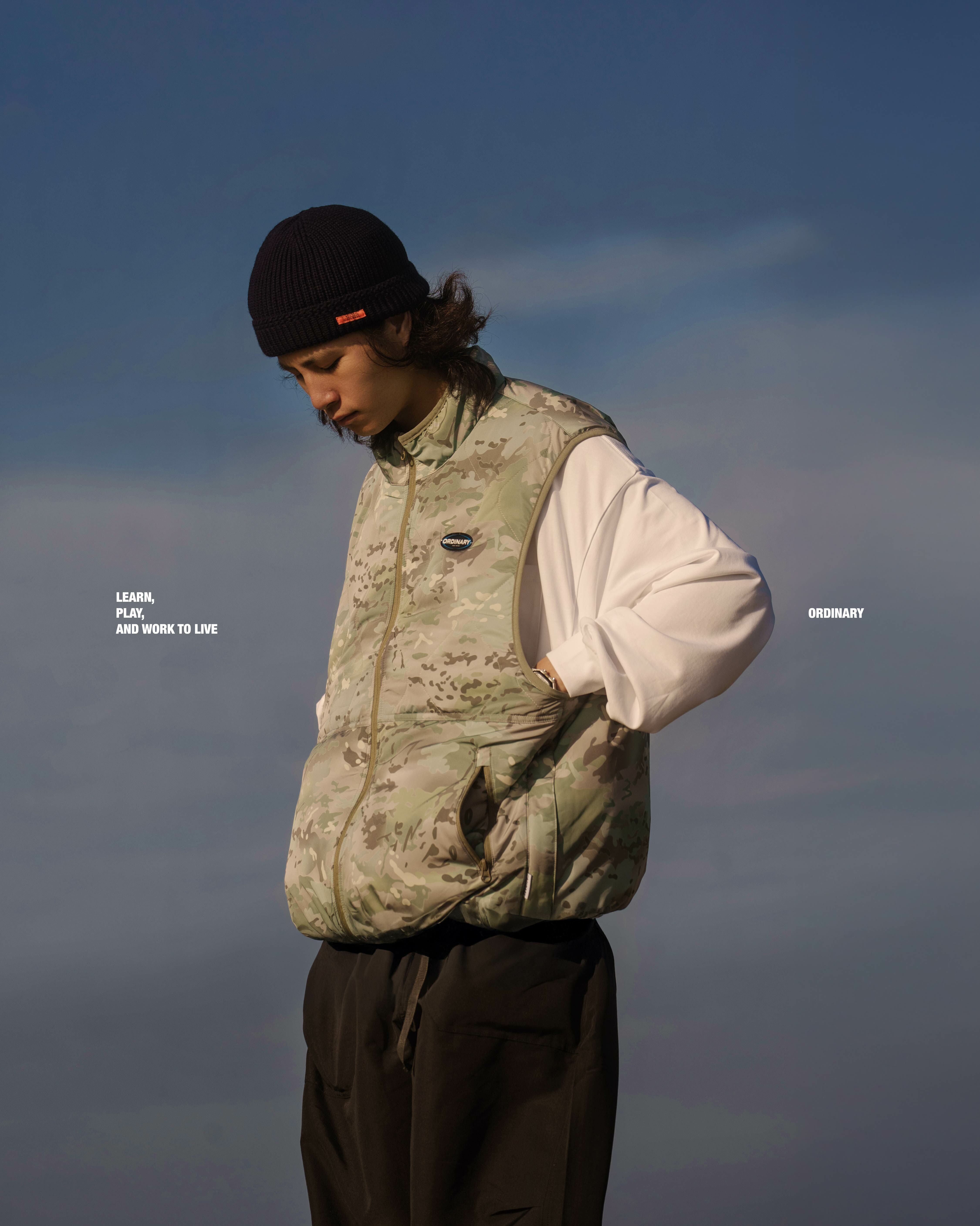 ORDINARY 特殊紋路機能鋪棉背心 2色