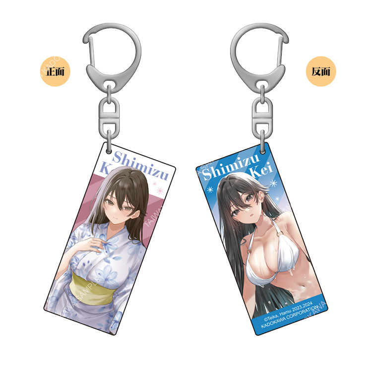 鄰座的不良少女清水同學染黑了頭髮(原作) 雙面壓克力鑰匙圈 B