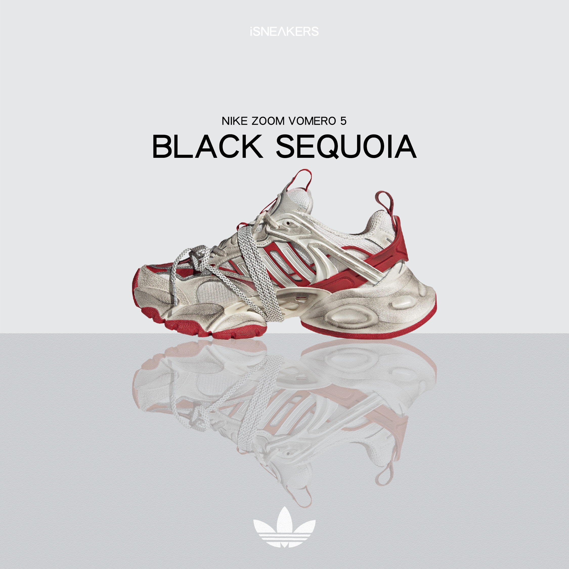 iSNEAKERS | Adidas XLG Runner Deluxe "White Red" 白紅 JS1590