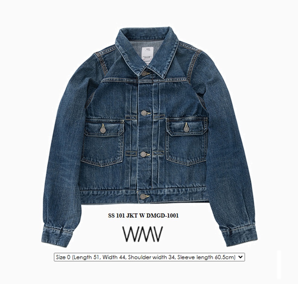 VSVIM WMV SOCIAL SCULPTURE 101 JKT DMGD-1001 W *女裝 - WOMEN SIZE PRE ORDER ITEM (預訂中)