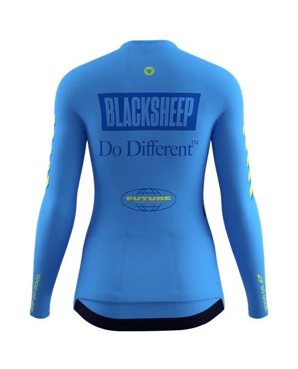 Black Sheep 黑羊 BSC 女款薄長袖車衣WMN LS Future Project Sonic Blue /藍