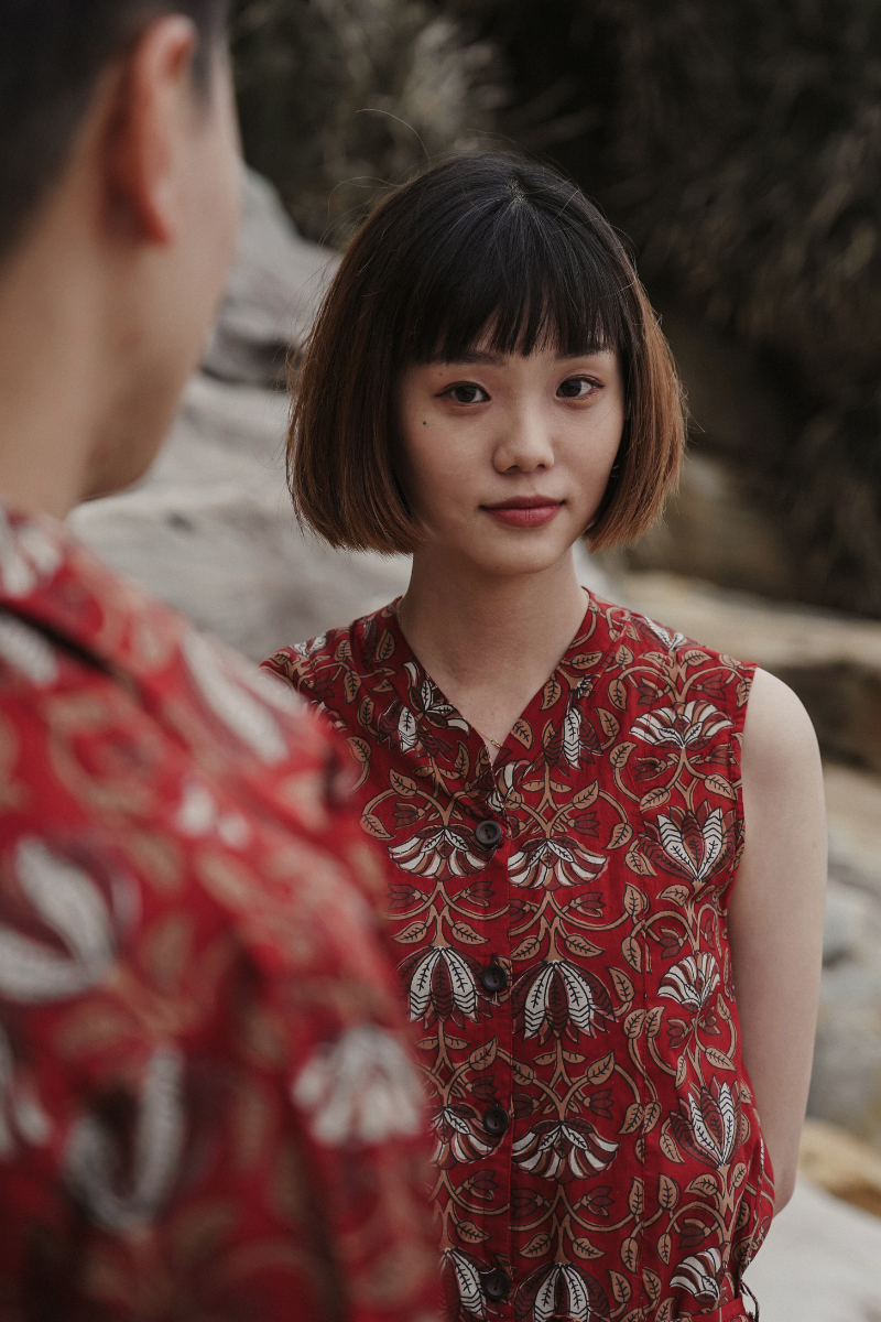 印度蓋染工藝親膚純棉 洋裝 - 山茶花