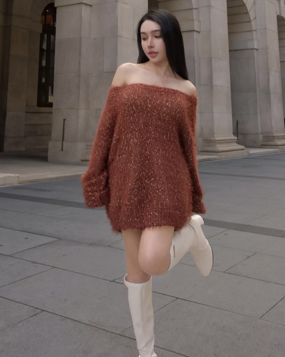 ⭒訂製-慵懶金絲貂絨針織上衣