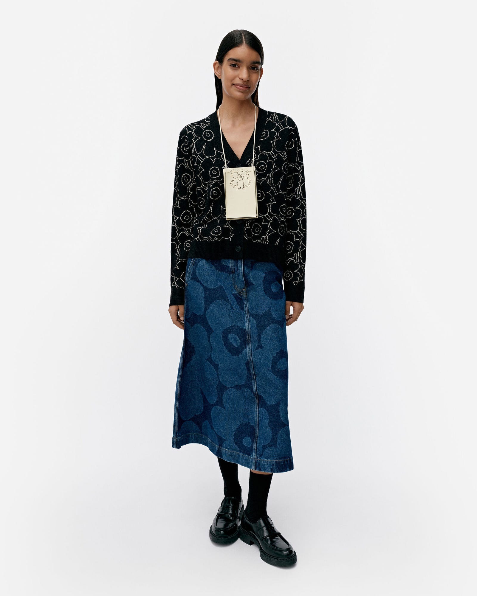 EILINEN PIIRTO UNIKKO 羊毛印花針織外套