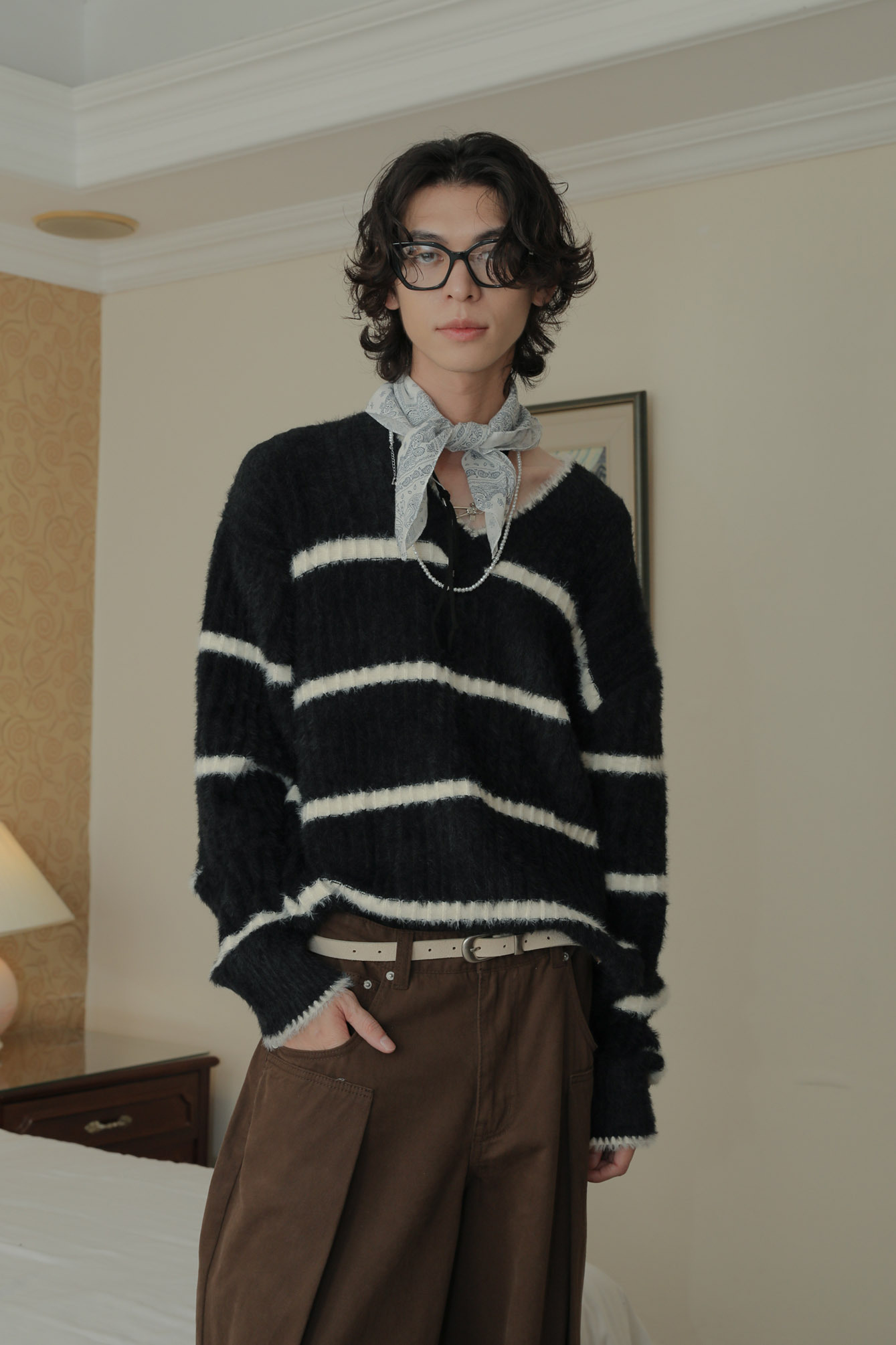 【Unisex】Straight Angora Knit #毛衣