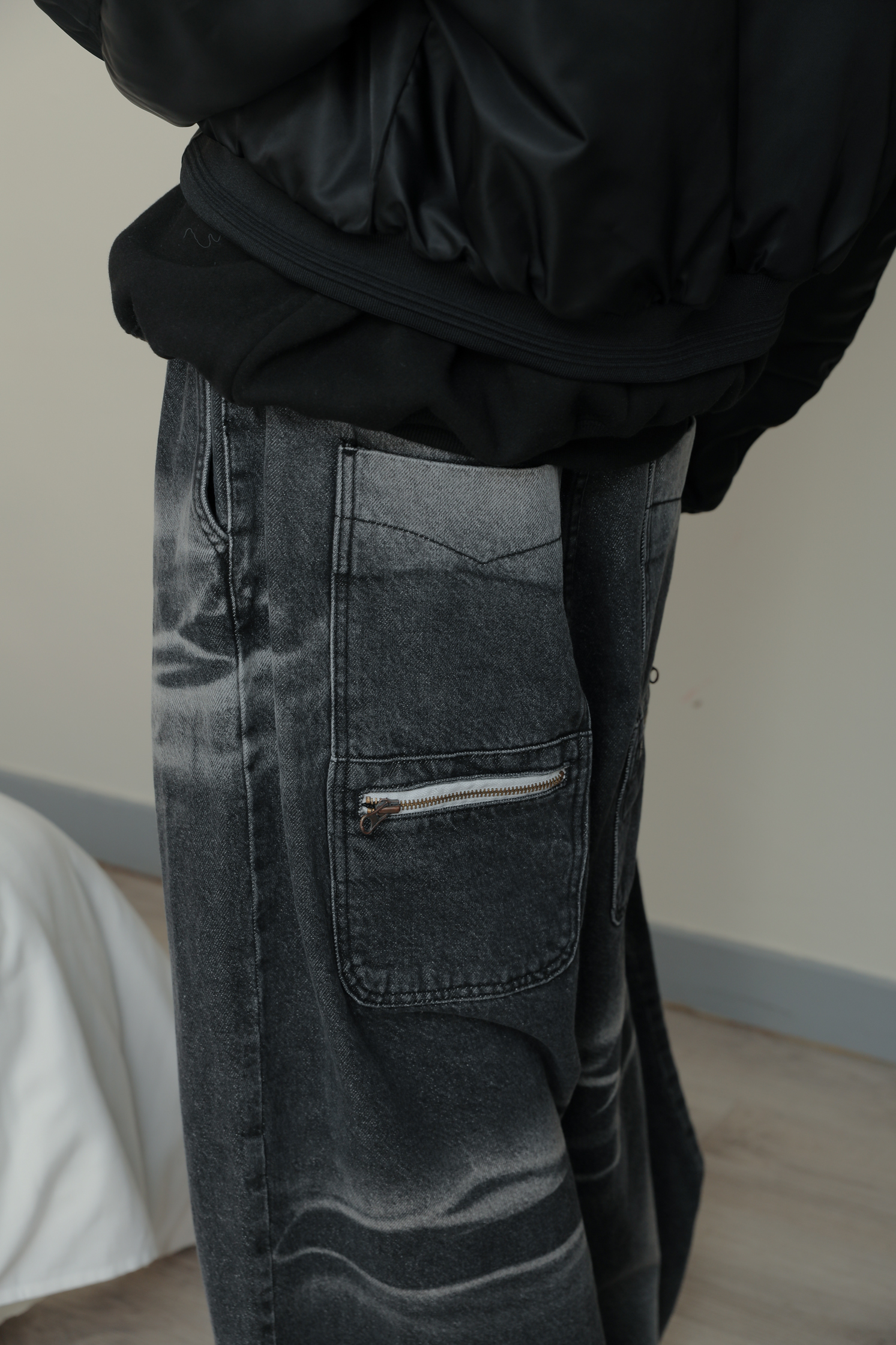 Back Pocket Denim Pants #牛仔褲