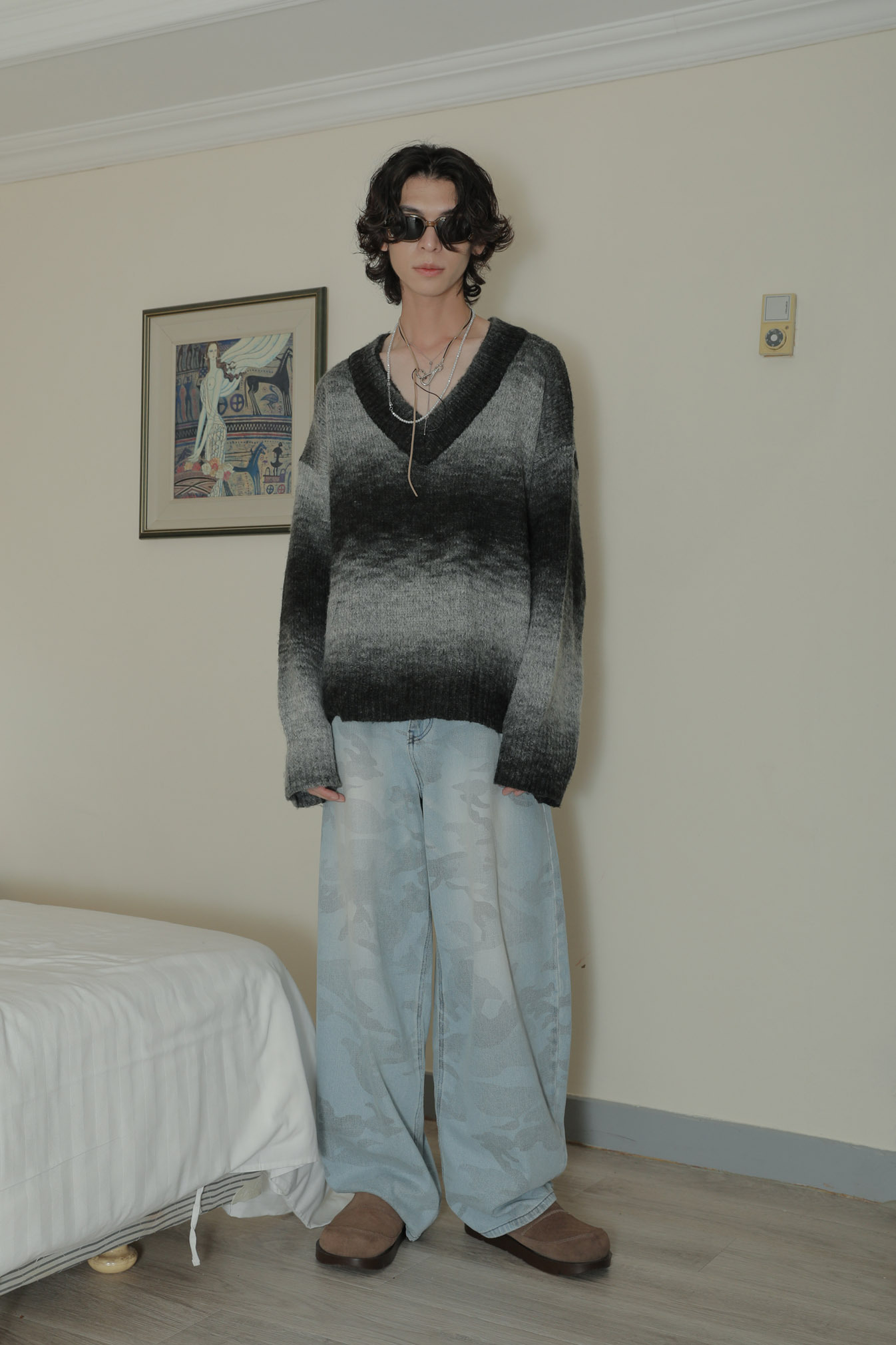 Big V Neck Knit #毛衣