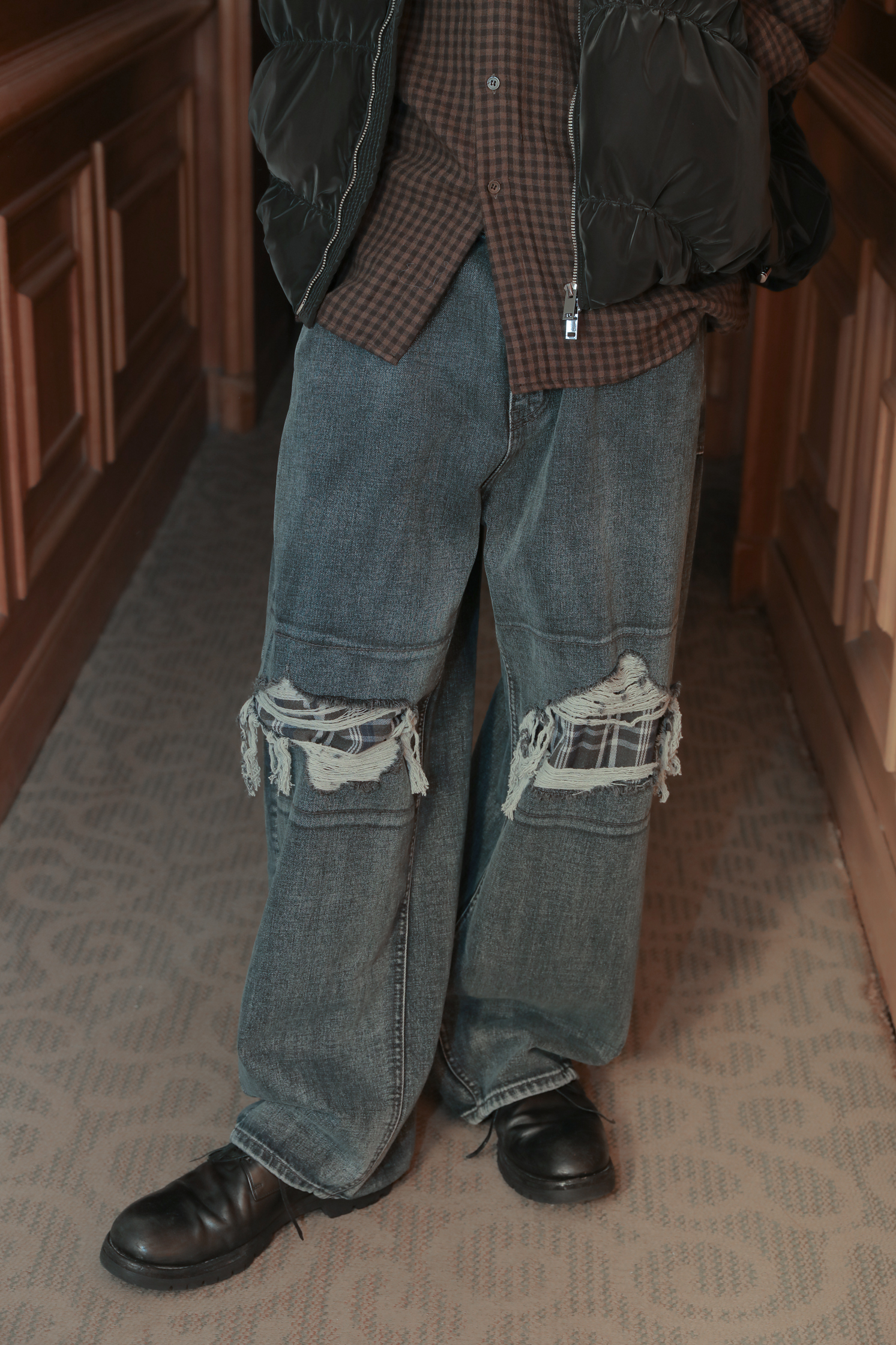 Cover Check Denim #牛仔褲