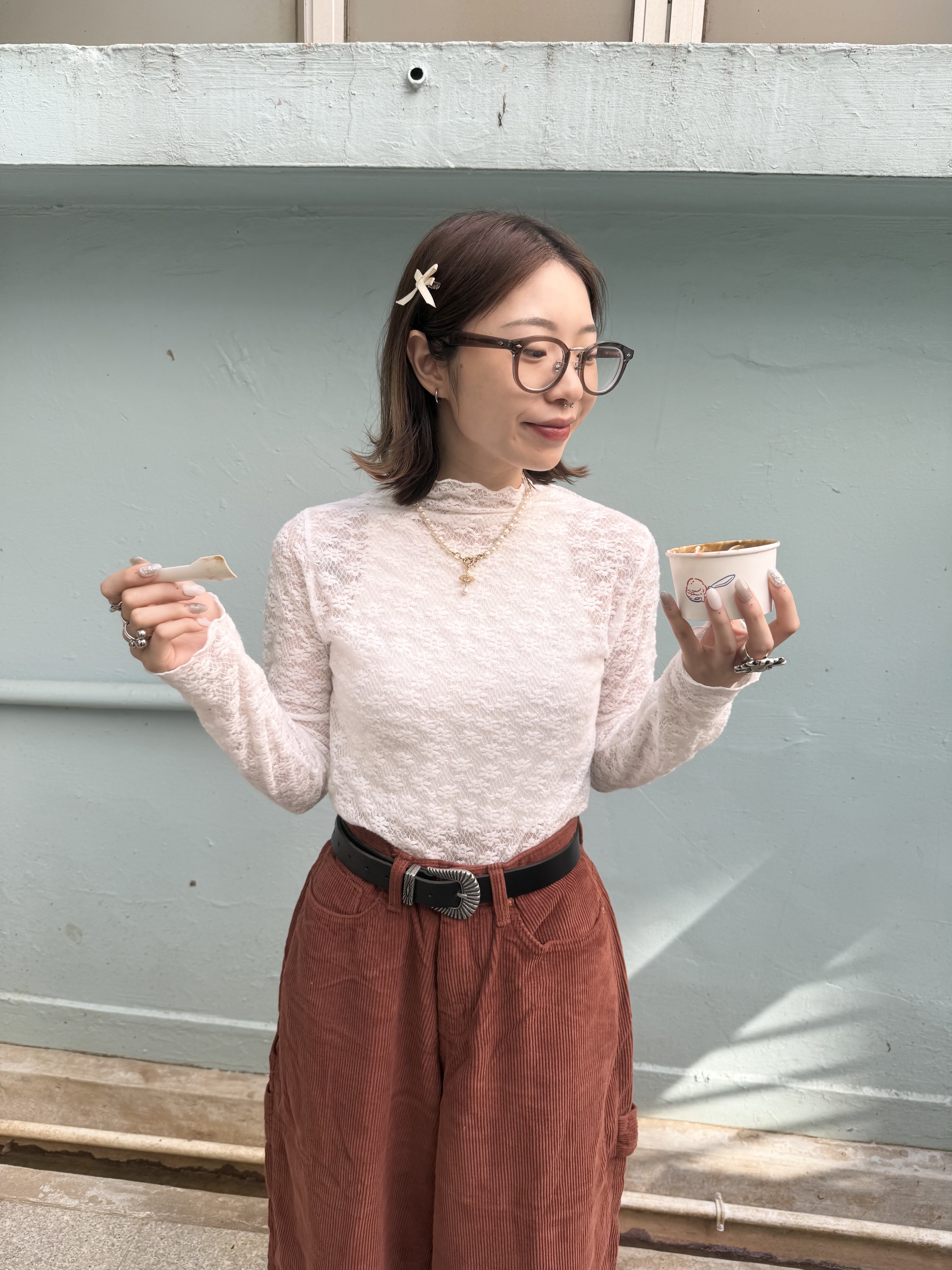 絨毛花花RUFFLE邊打底