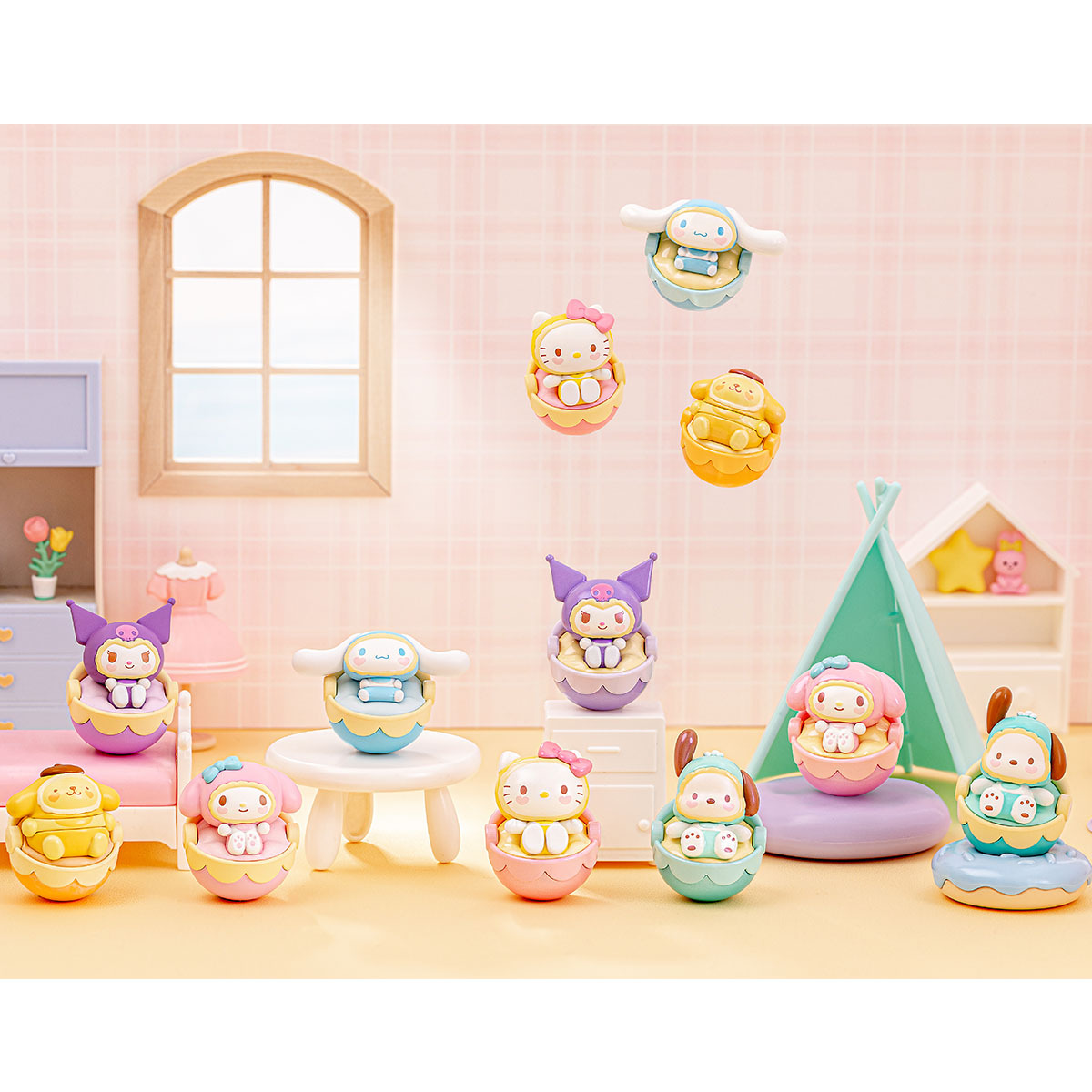 77238)Sanrio characters搖籃不倒翁系列萌趣豆