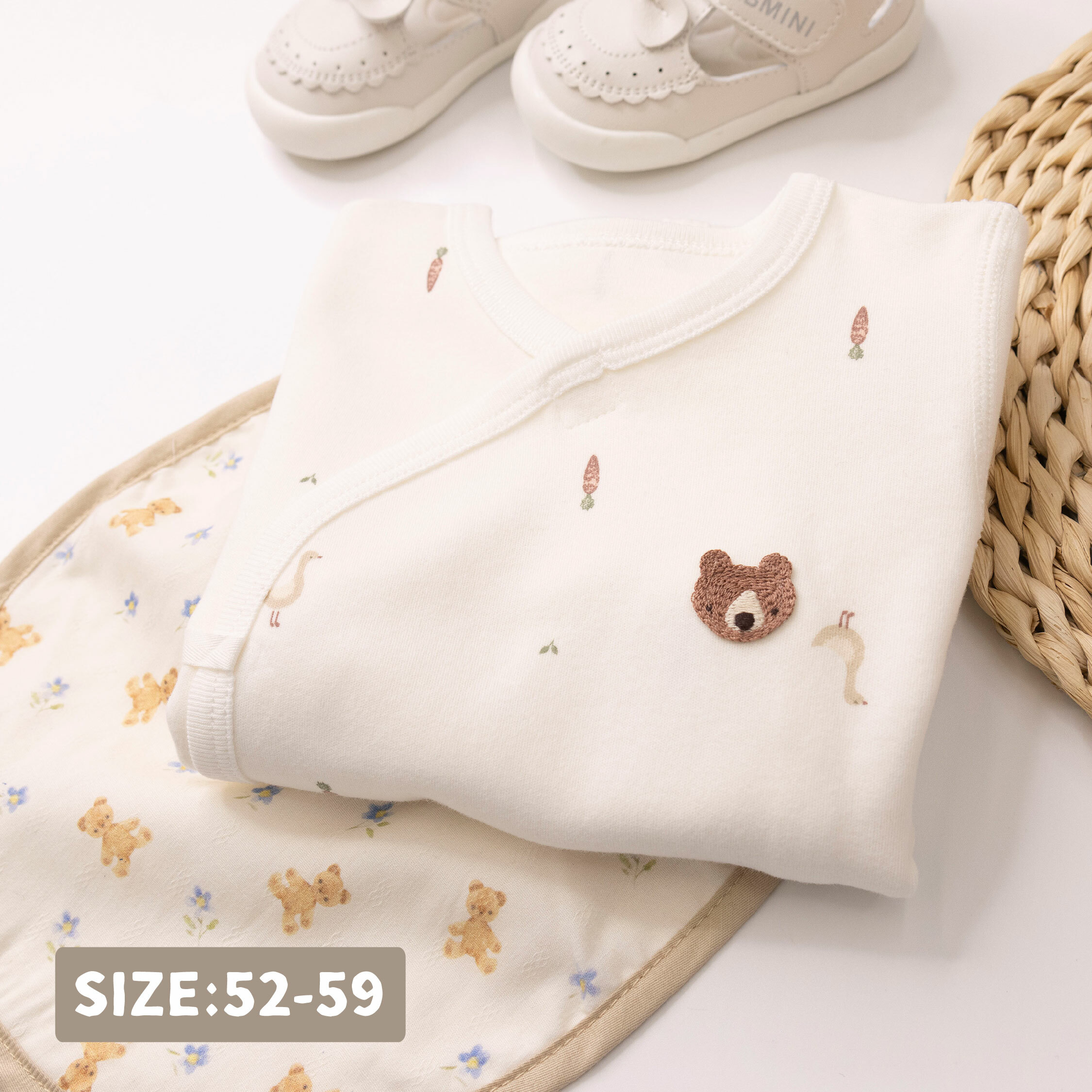 純淨系列【T3037】寶貝鵝子親膚長袖包屁衣