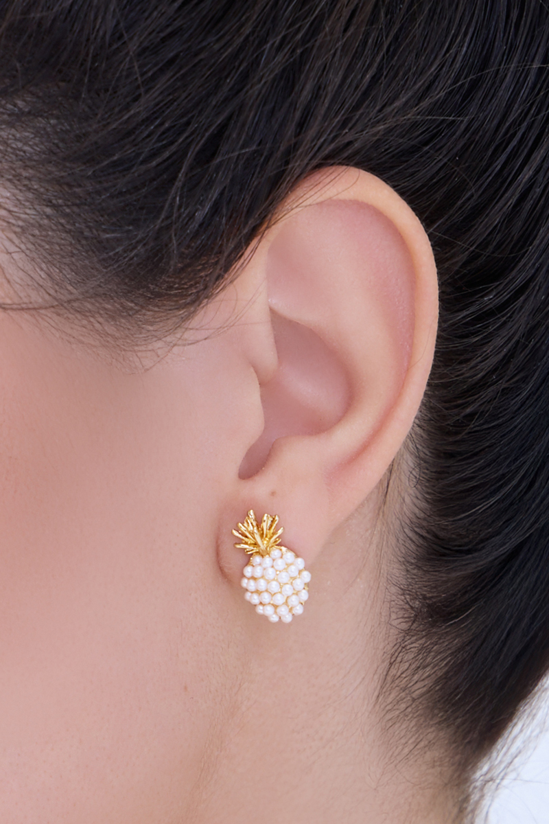 好運旺旺。銀針耳環