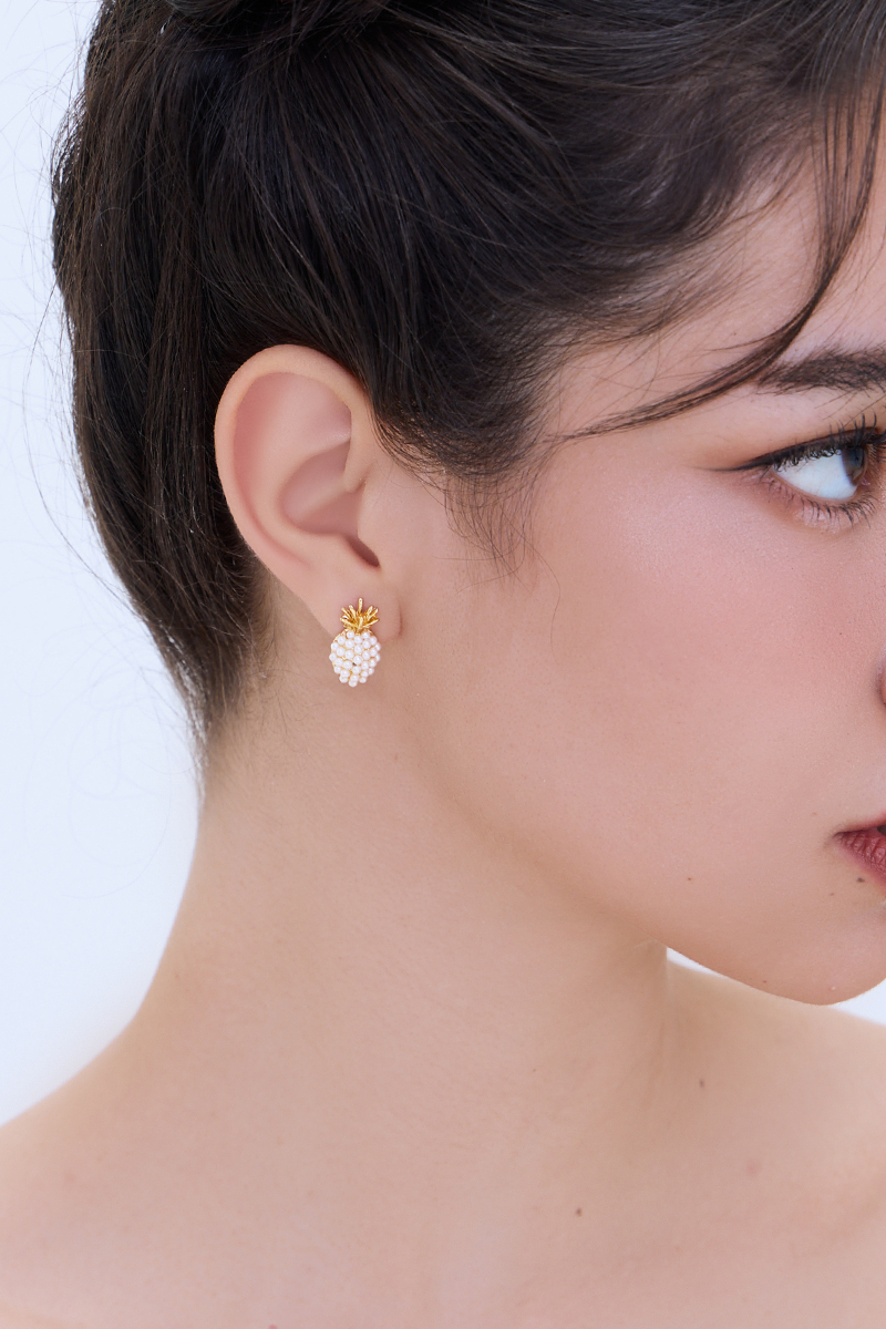 好運旺旺。銀針耳環