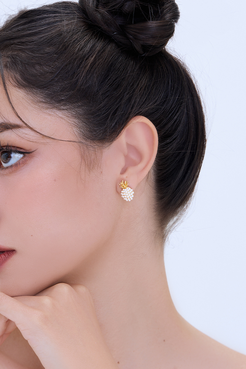 好運旺旺。夾式耳環