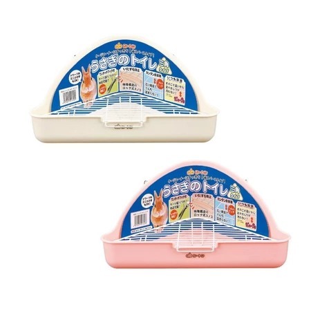 日本GEX - 三角兔子便盆-粉嫩紅/白色 /底網