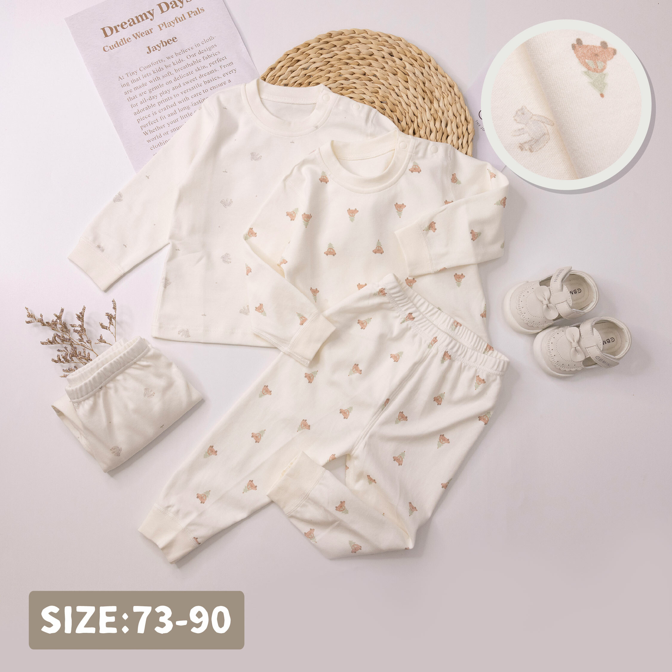 純淨系列【T3031】小熊與森林汽車睡衣套裝＊二色