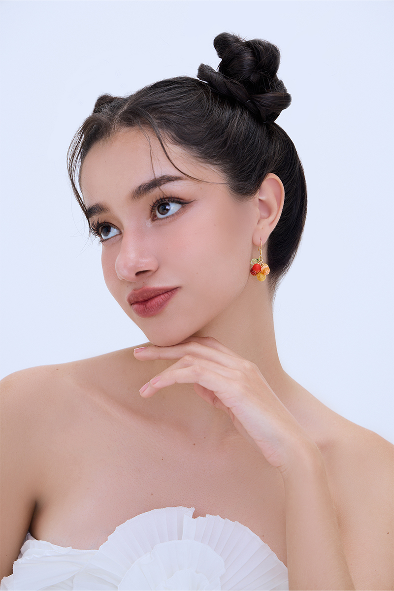 大吉大利。針式耳環