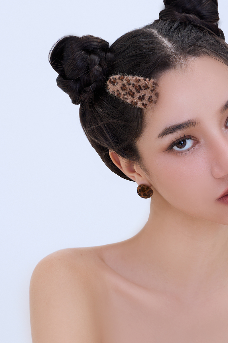 俏皮豹紋髮夾組 (2個一組)