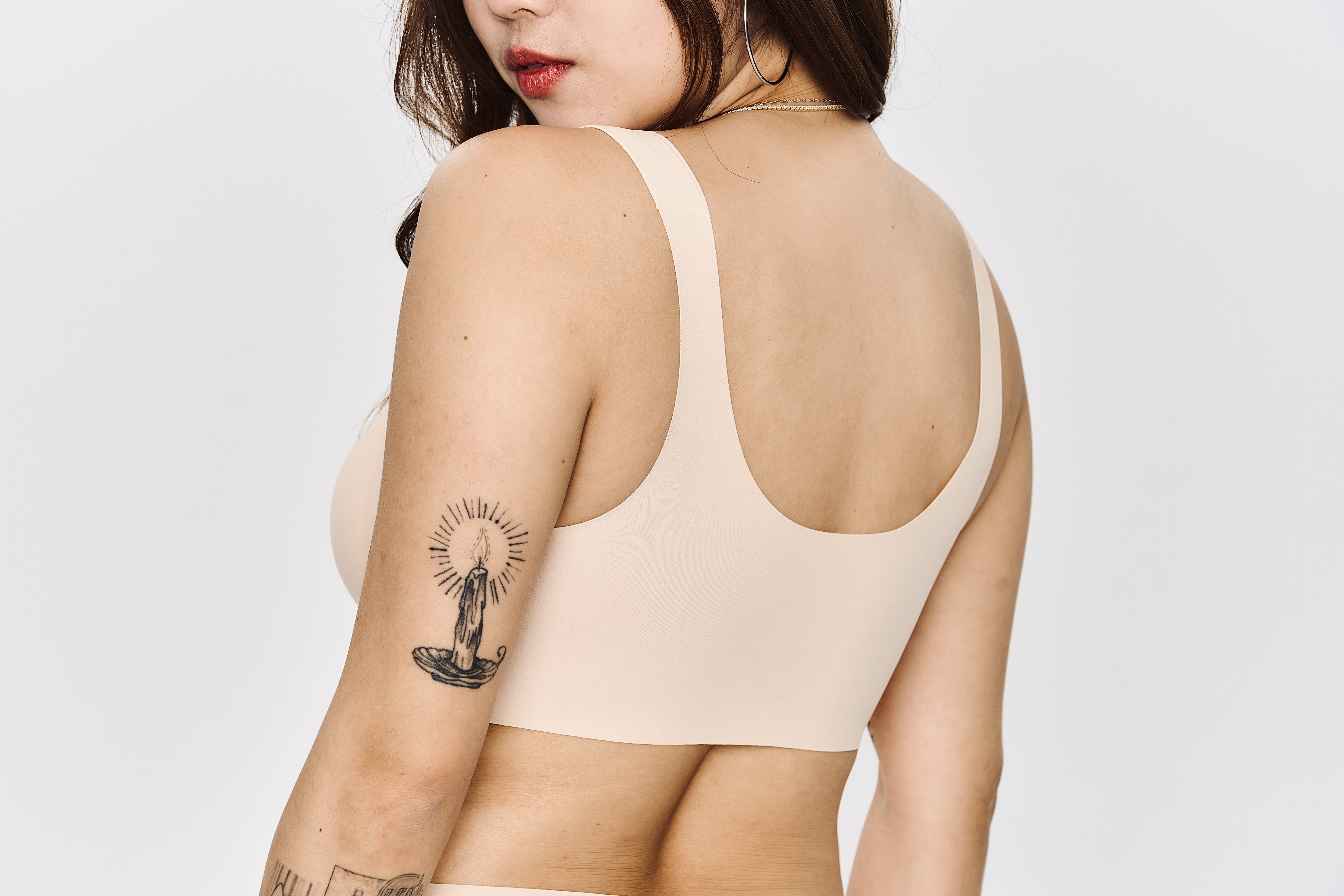 Invisible Sleep Bra (with Panties) - Wide Shoulder Tank Style