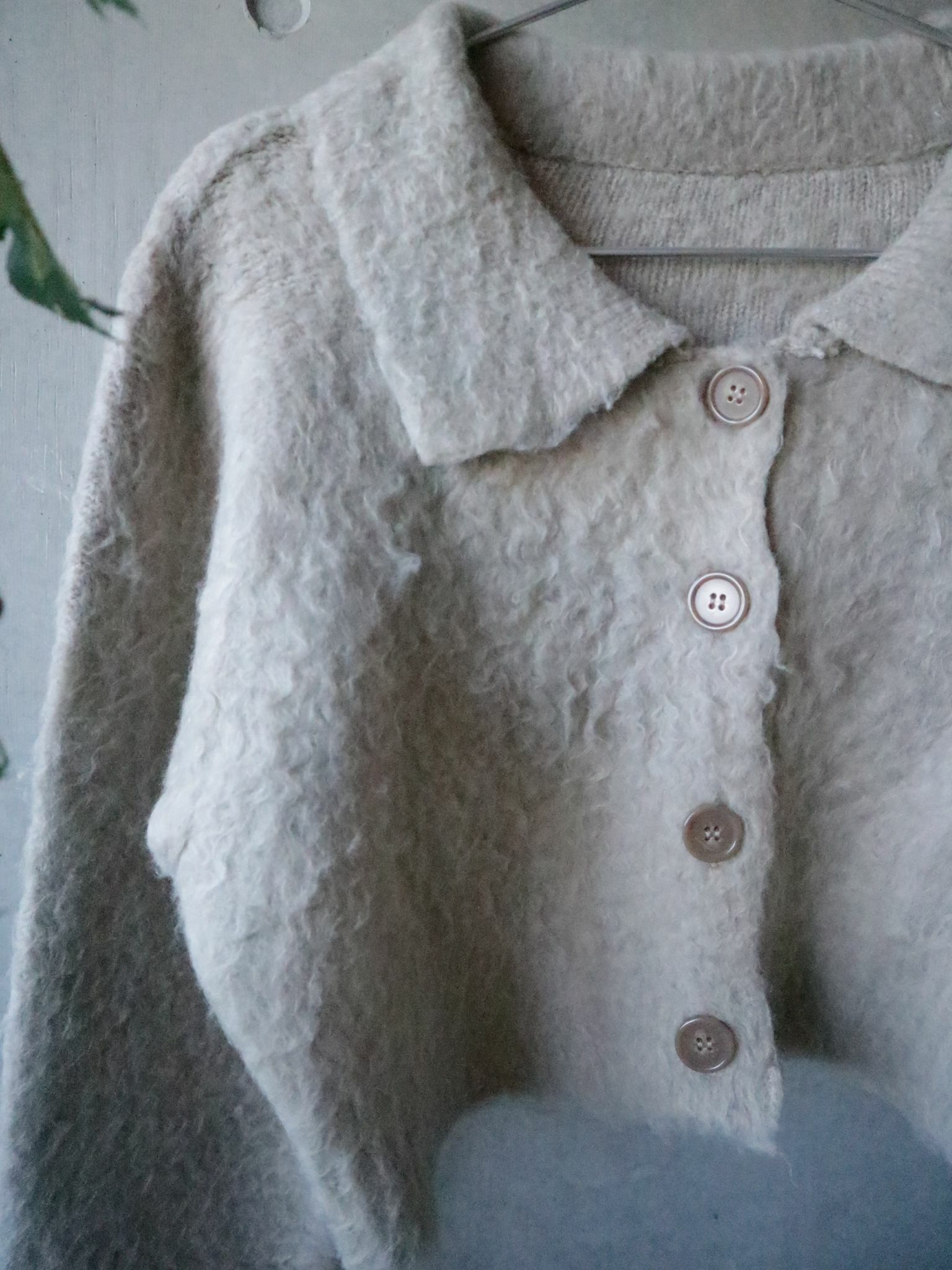 { Special Price } 髦毛貓大人可愛感短款有領外套【日本直送】