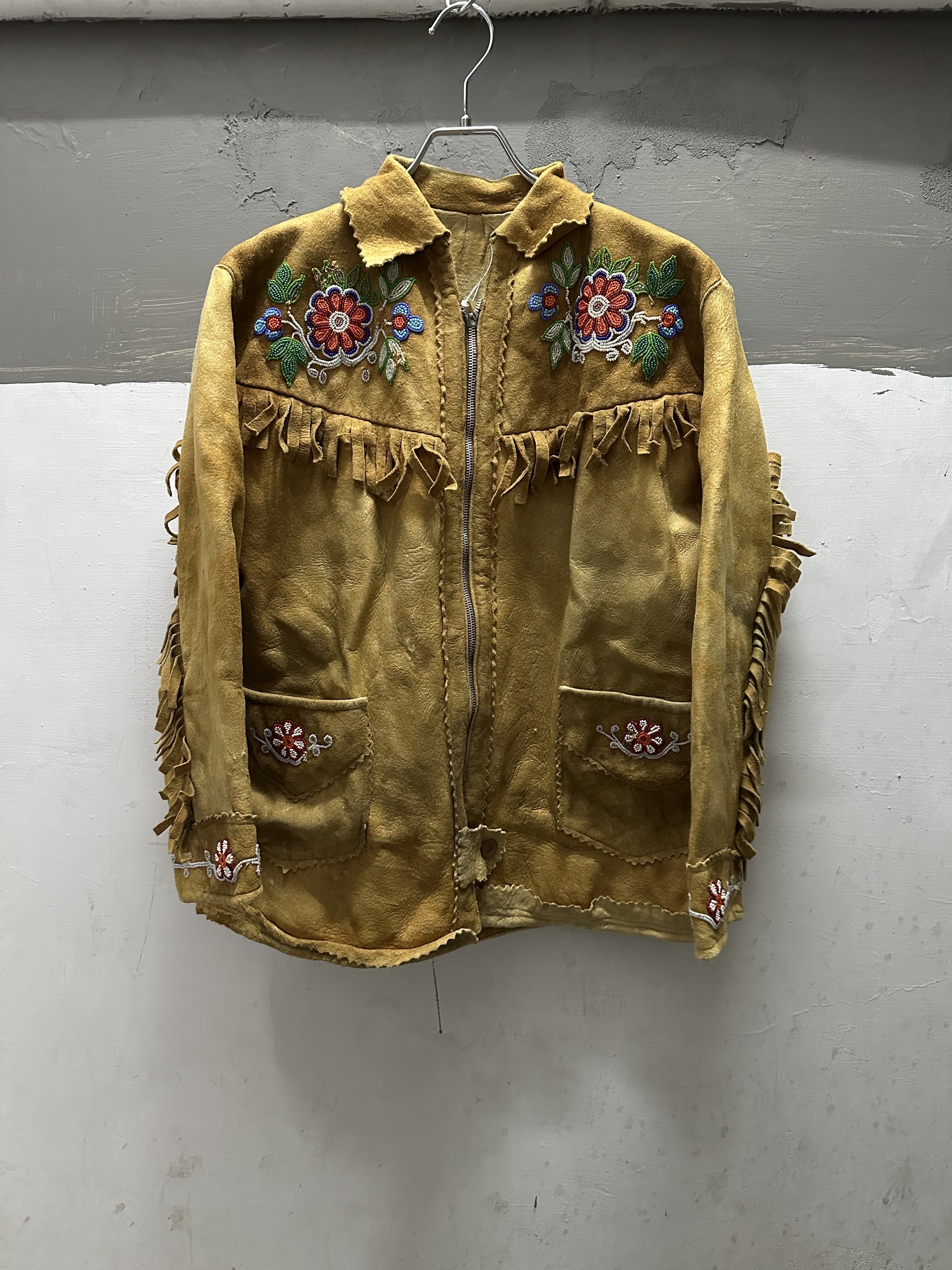 70s Lamskin Suede Hippie Leather Jacket