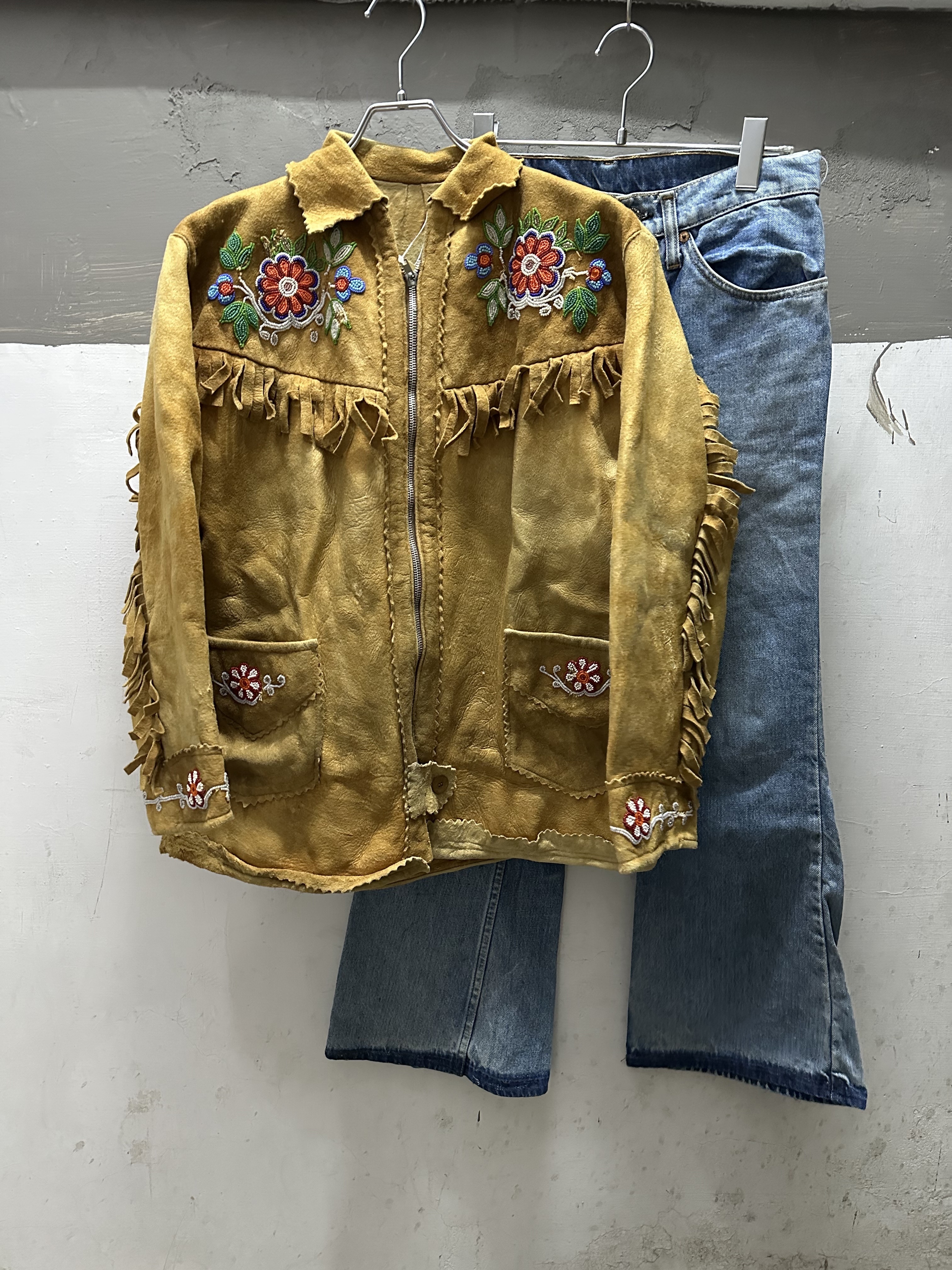 70s Lamskin Suede Hippie Leather Jacket