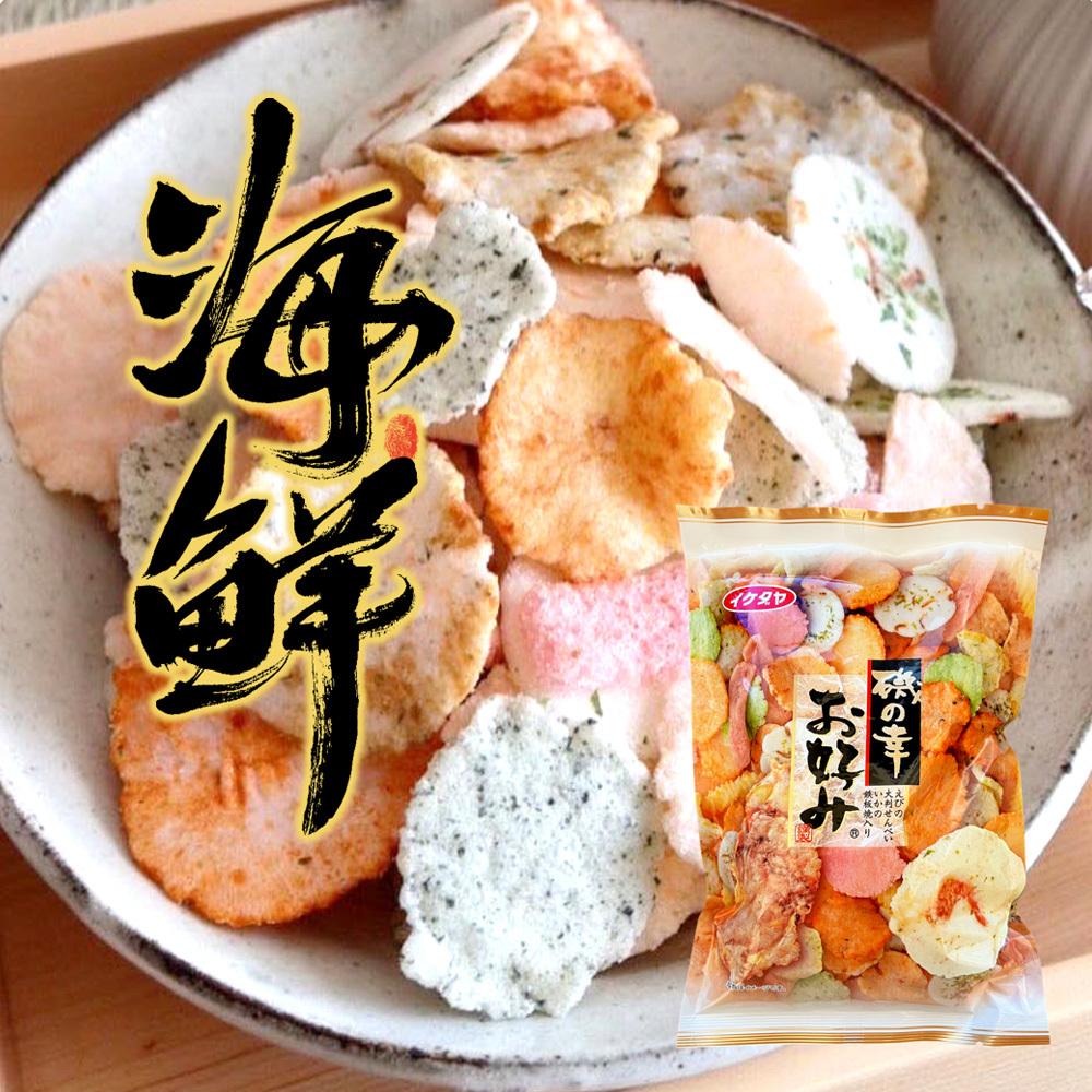 日本 池田屋 磯之幸 綜合 海鮮 米果 蝦餅 110g