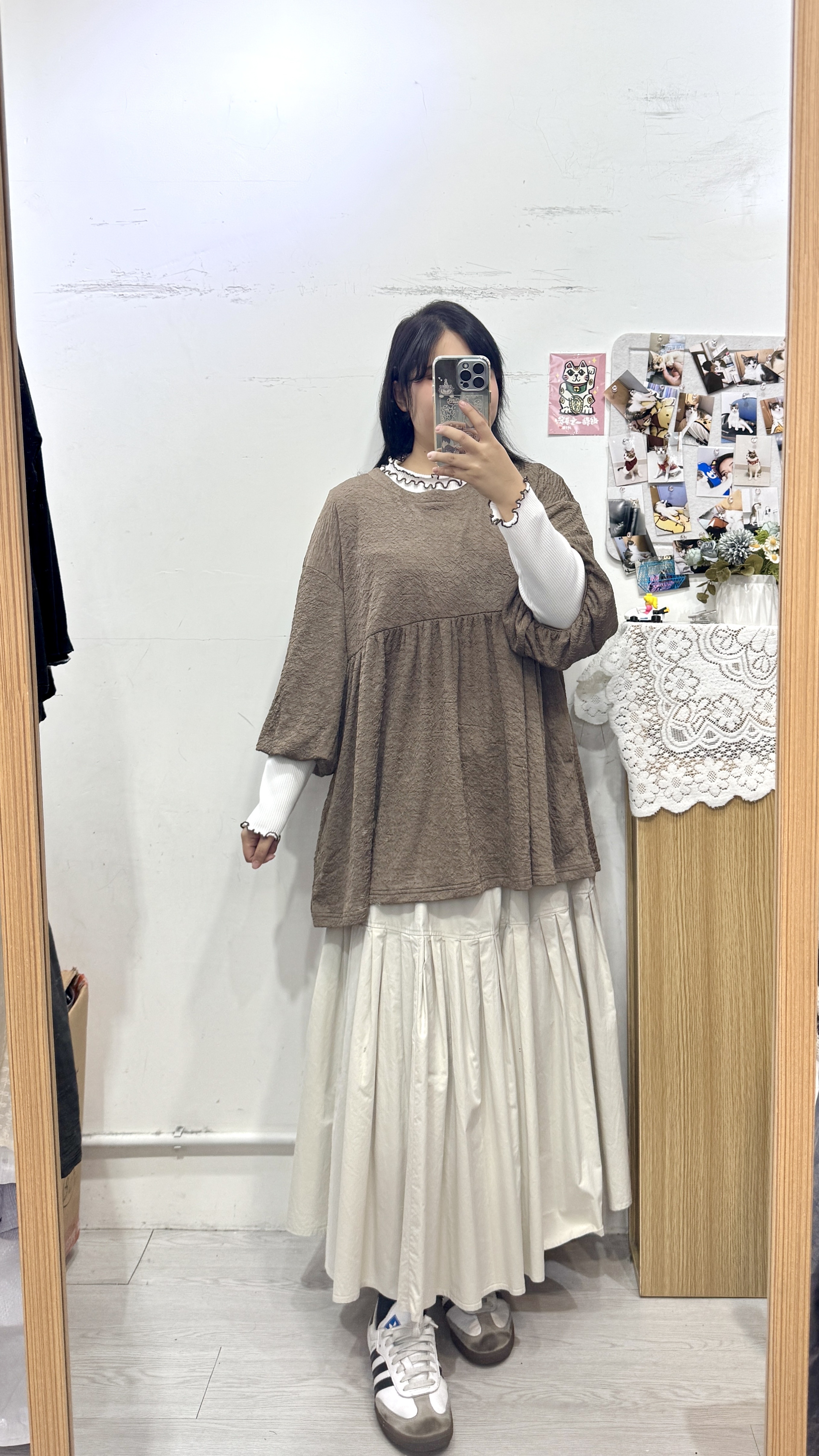 Must Have ! 中袖泡泡壓紋Top