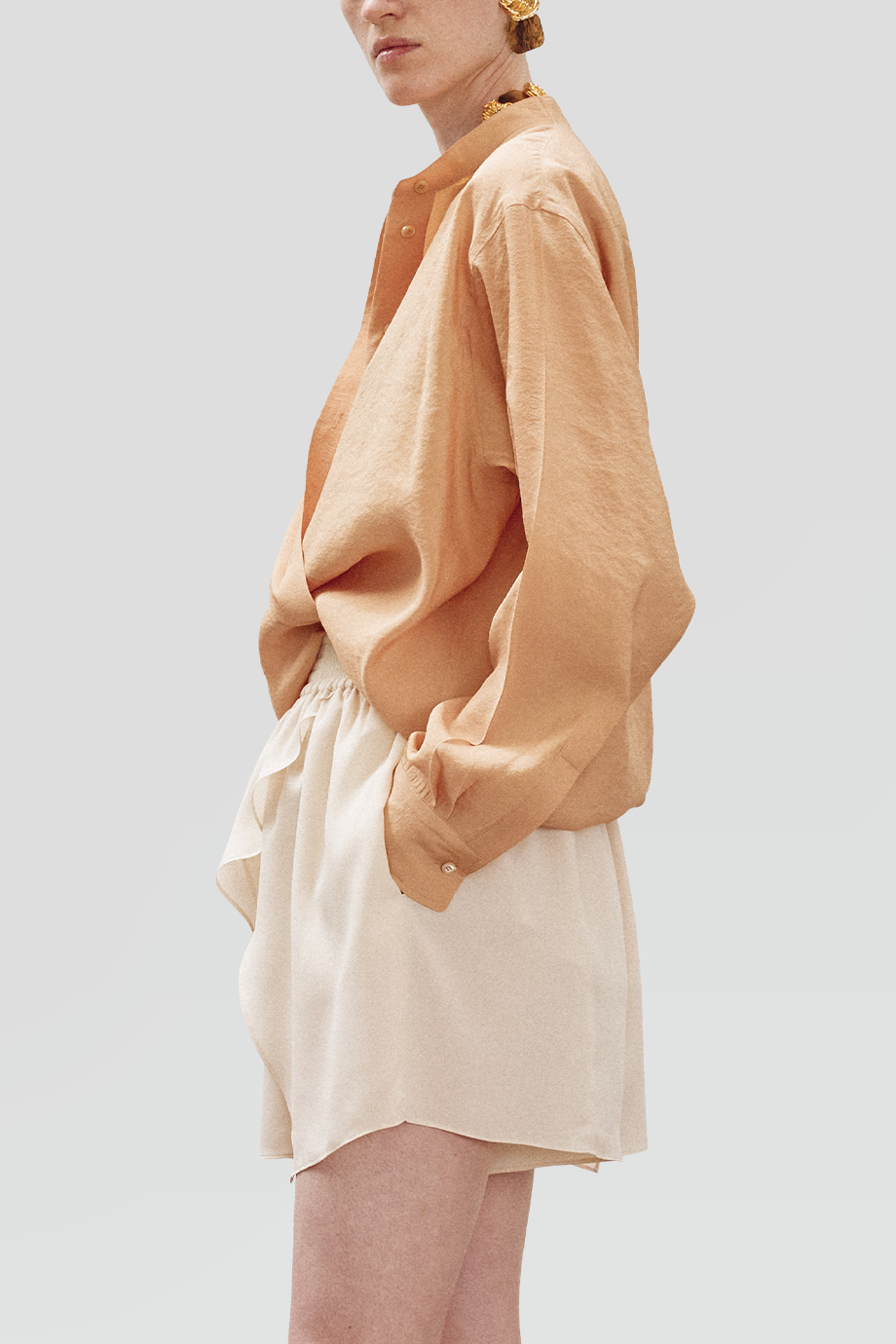 RECTO｜BAND 立領排釦復古襯衫