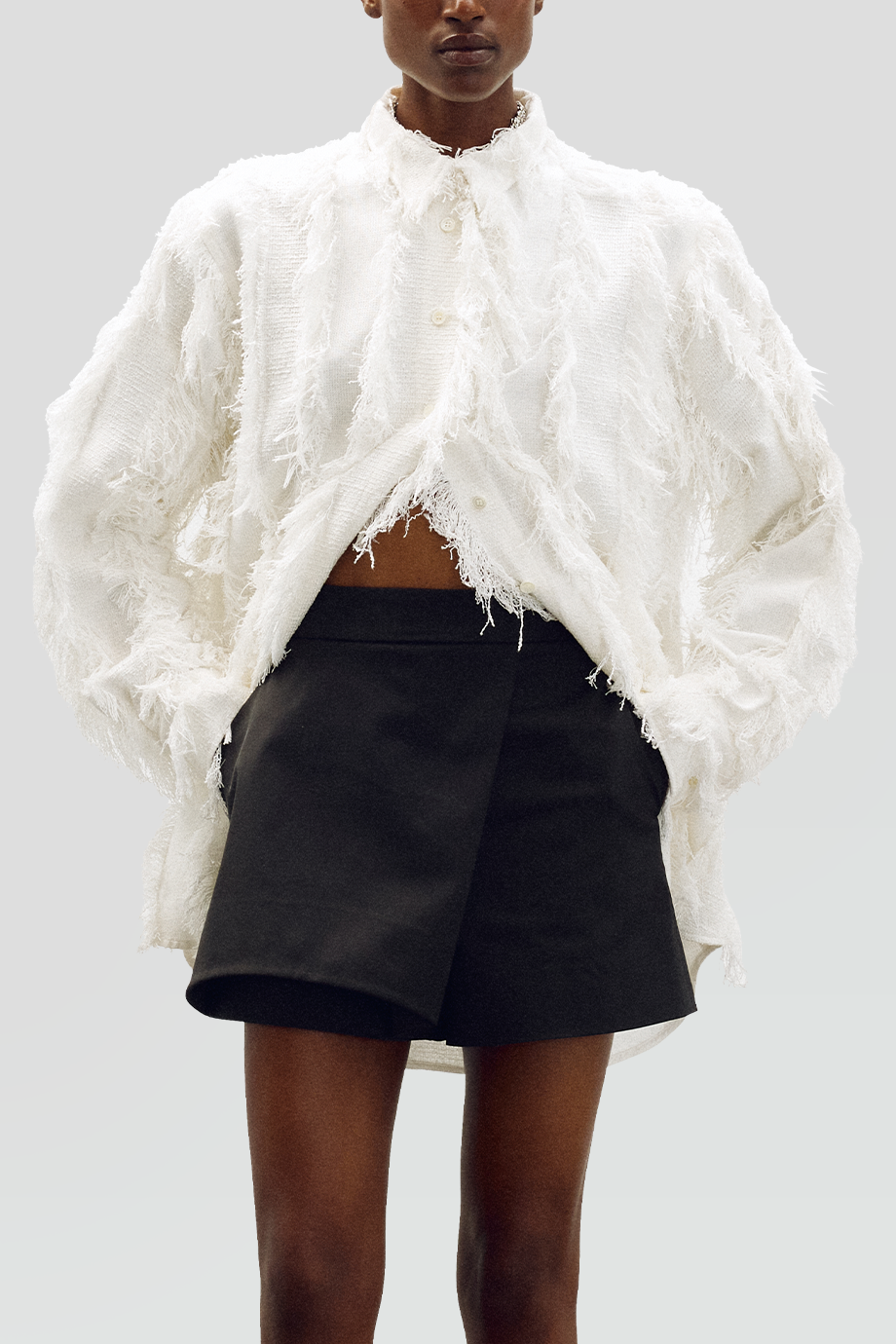 RECTO｜FRINGE 流蘇裝飾寬鬆襯衫