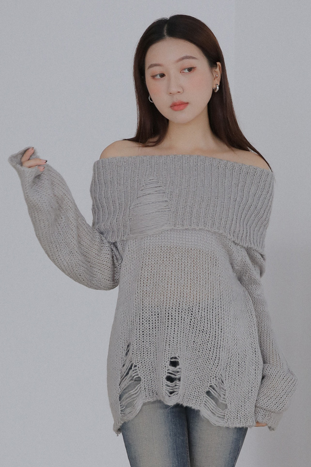 Off Shoulder Knit #毛衣