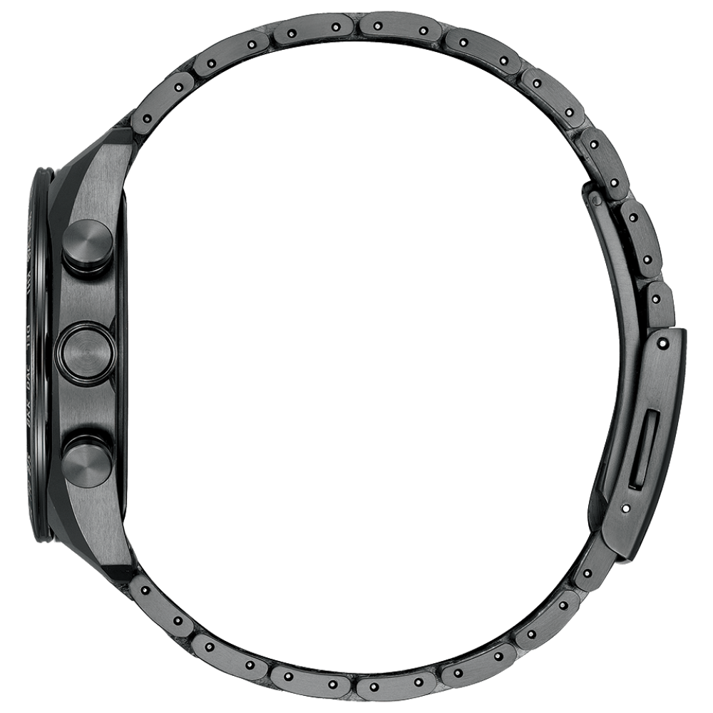 萬年鐘錶Citizen 星辰錶HAKUTO-R 黑暗銀採光線條鈦金屬電波對時男錶