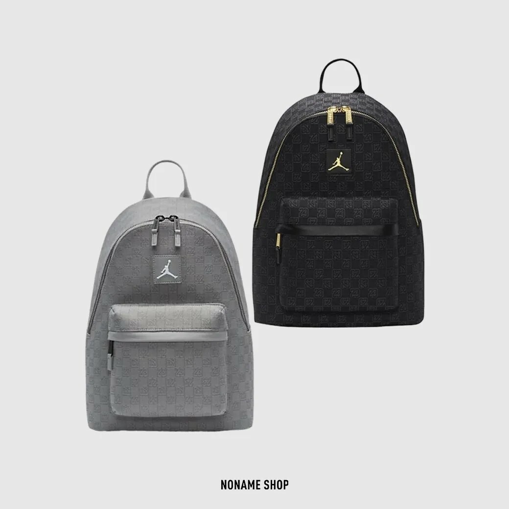 NIKE JORDAN MONOGRAM BACKPACK 復古 老花 後背包 陳傑憲 同款 兩色 (大)