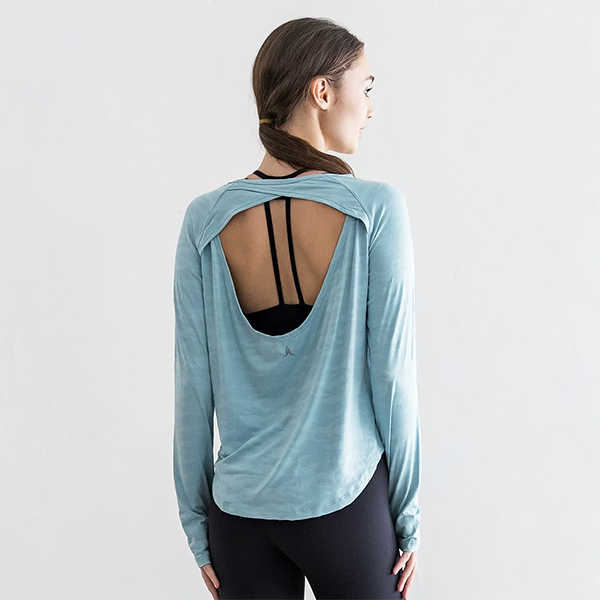 Namaste【NM-624 Kim後洞造型長Tee】瑜珈上衣/韻律上衣/健身