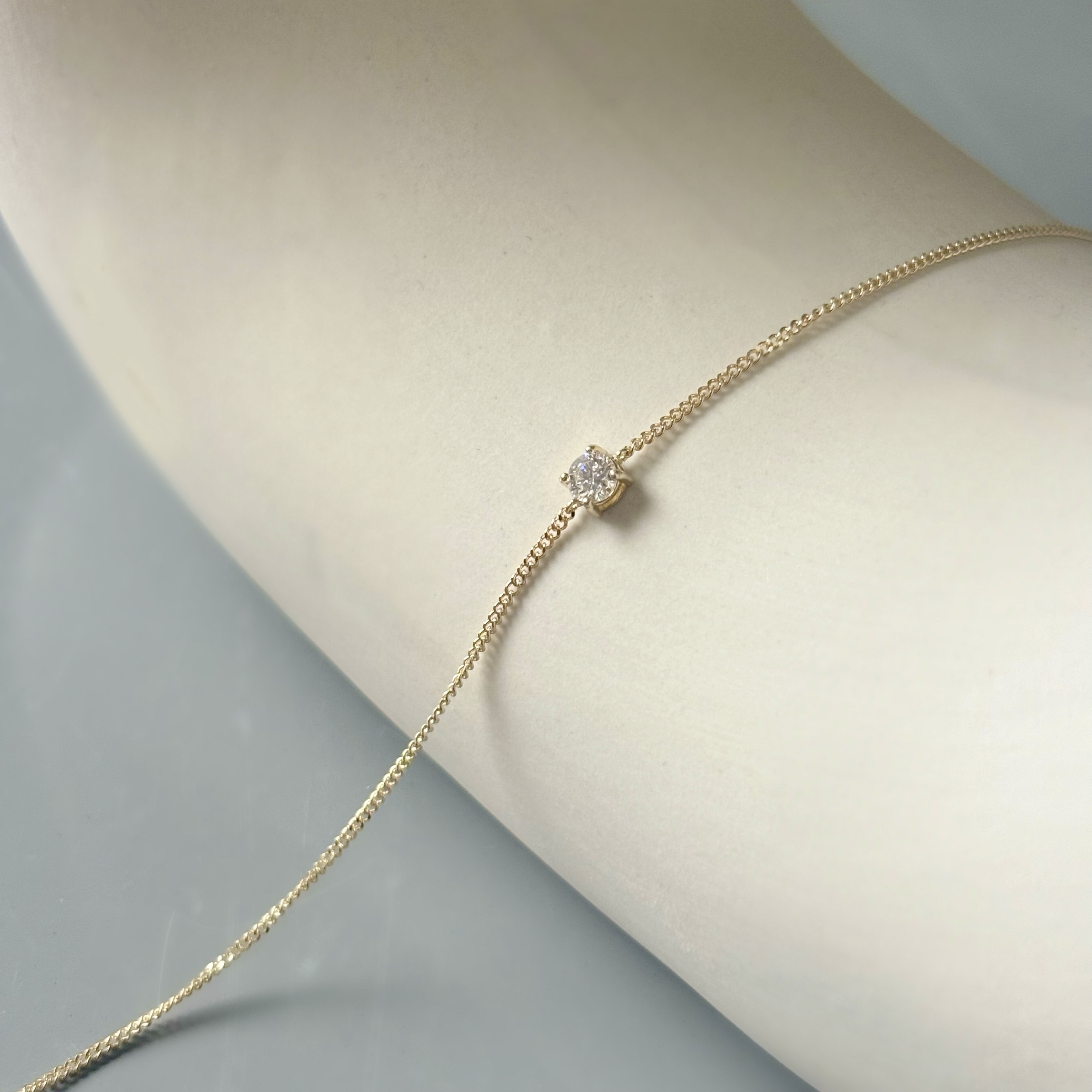 14K經典四爪10分真鑽honey手鍊