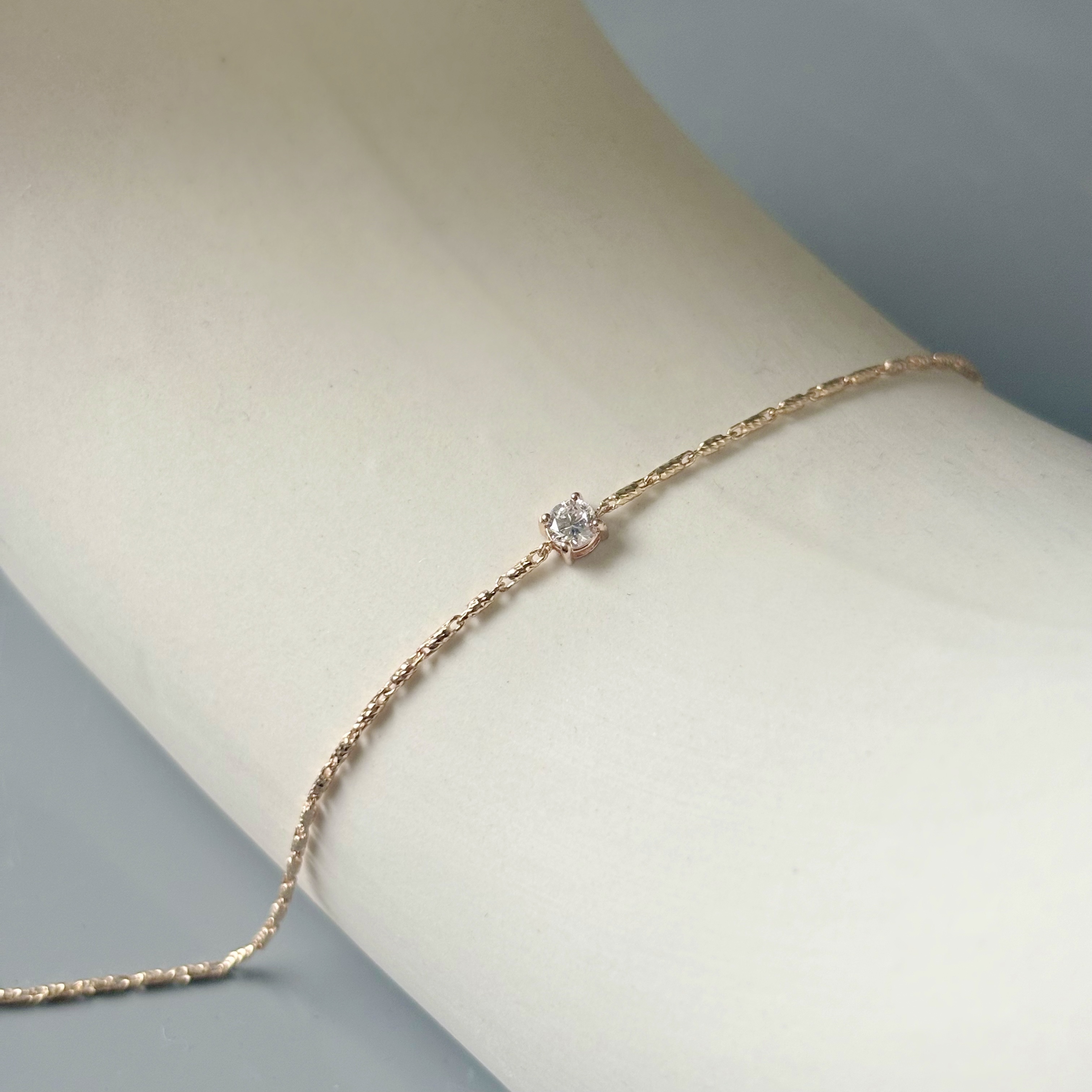 14K經典四爪10分真鑽節節手鍊