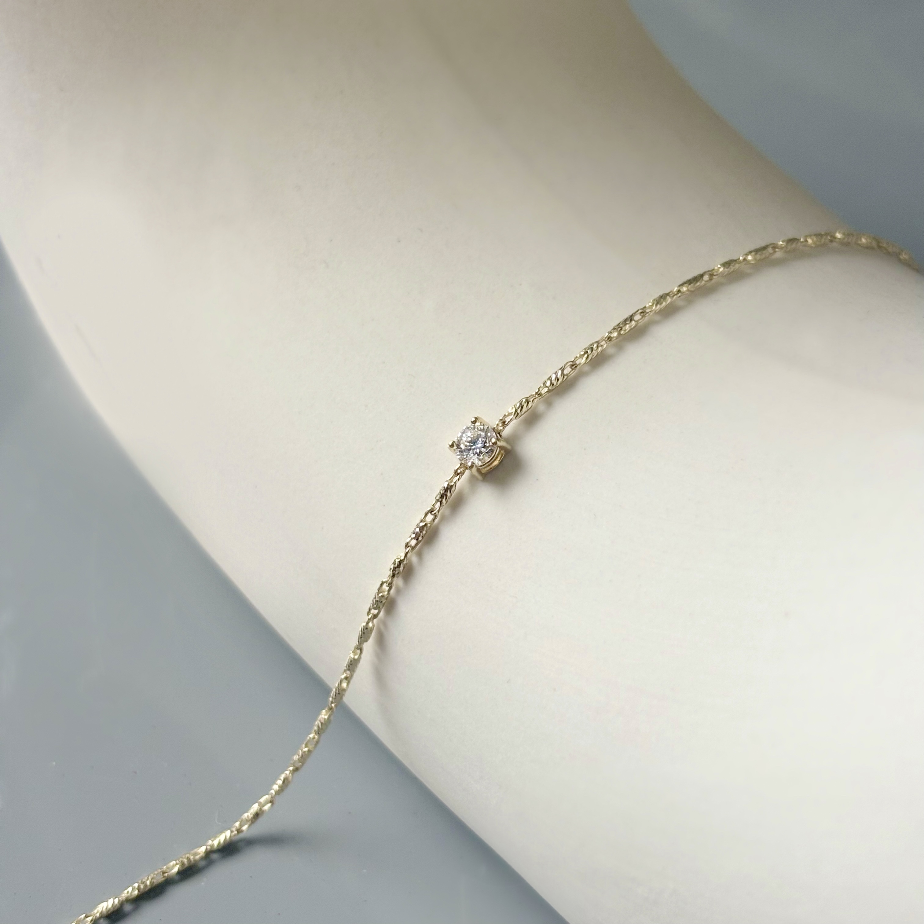 14K經典四爪10分真鑽節節手鍊