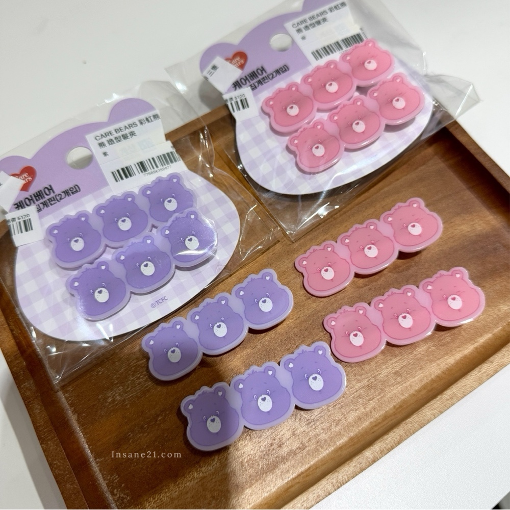 CARE BEARS 彩虹熊 三隻熊 造型髮夾 代購