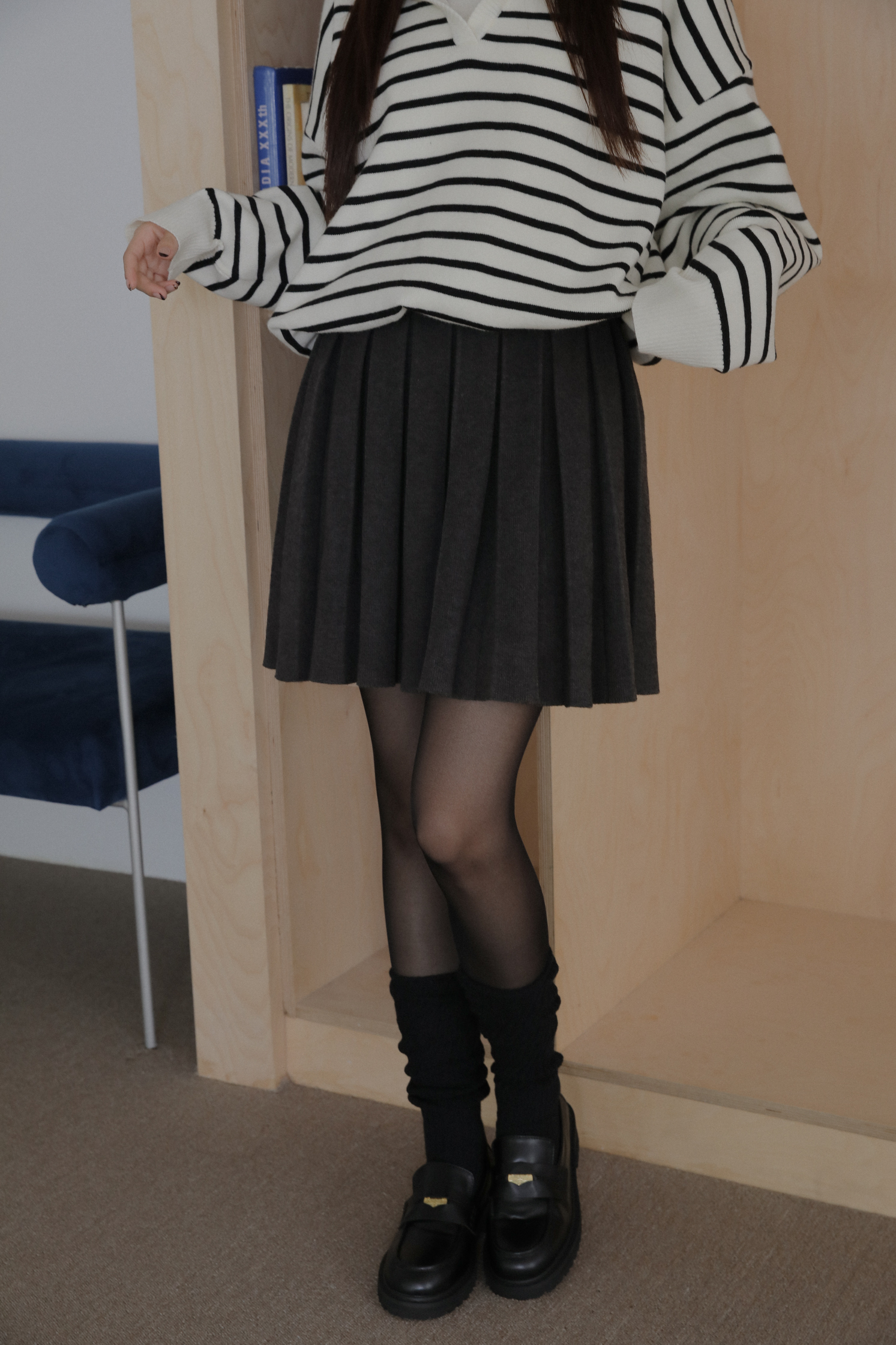 Pleated Knit Skirt #短裙