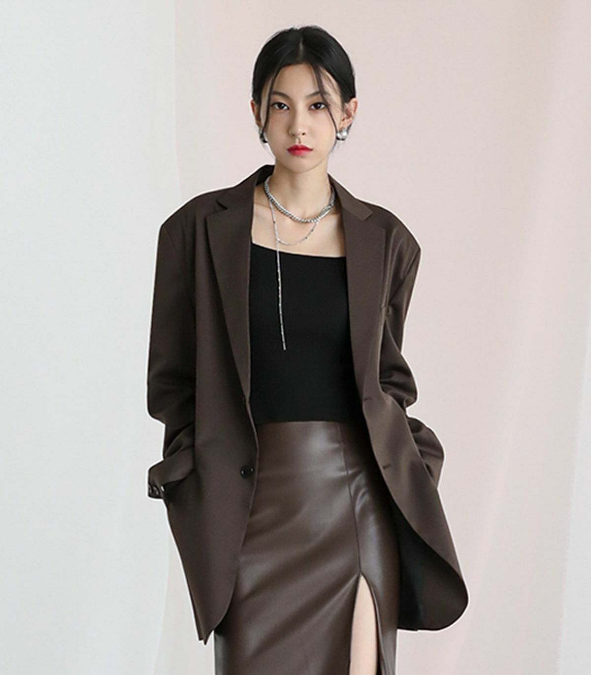 AVANDRESS Boyfriend Single Blazer