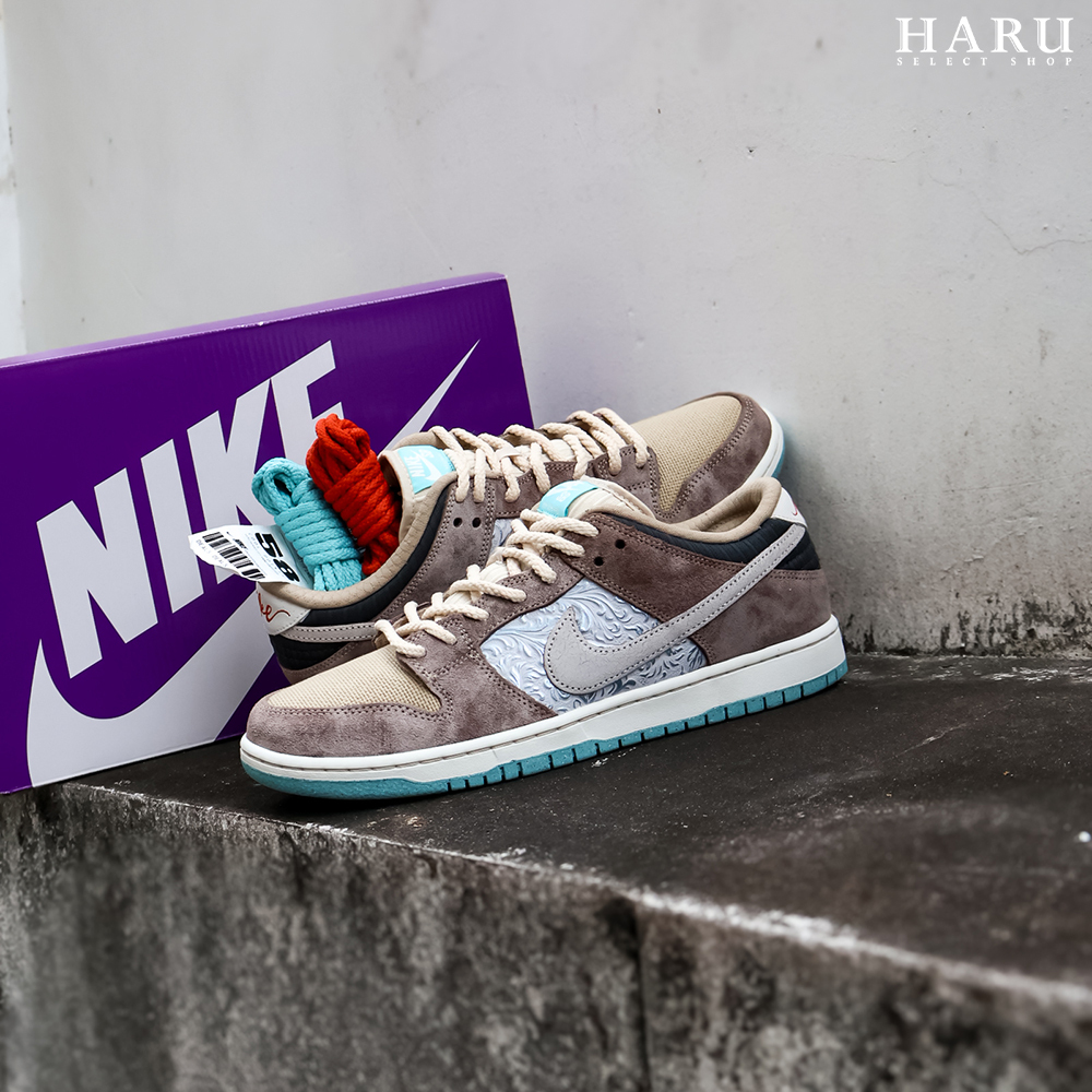 Nike SB Dunk Low Big Money Savings 浮雕 巴洛克 卡其藍 麂皮 帆布 異材質設計 FZ3129-200